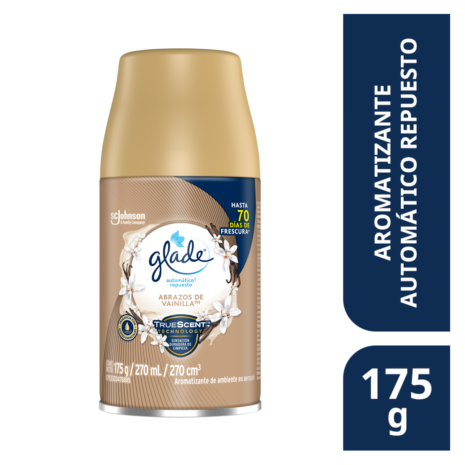 Glade® Aromatizante Automático en Aerosol Abrazos de Vainilla™ 175 g Repuesto