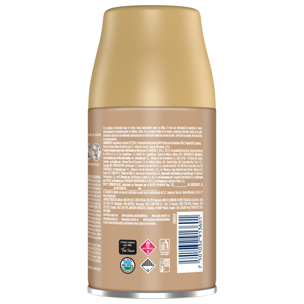 Glade® Aromatizante Automático en Aerosol Abrazos de Vainilla™ 175 g Repuesto