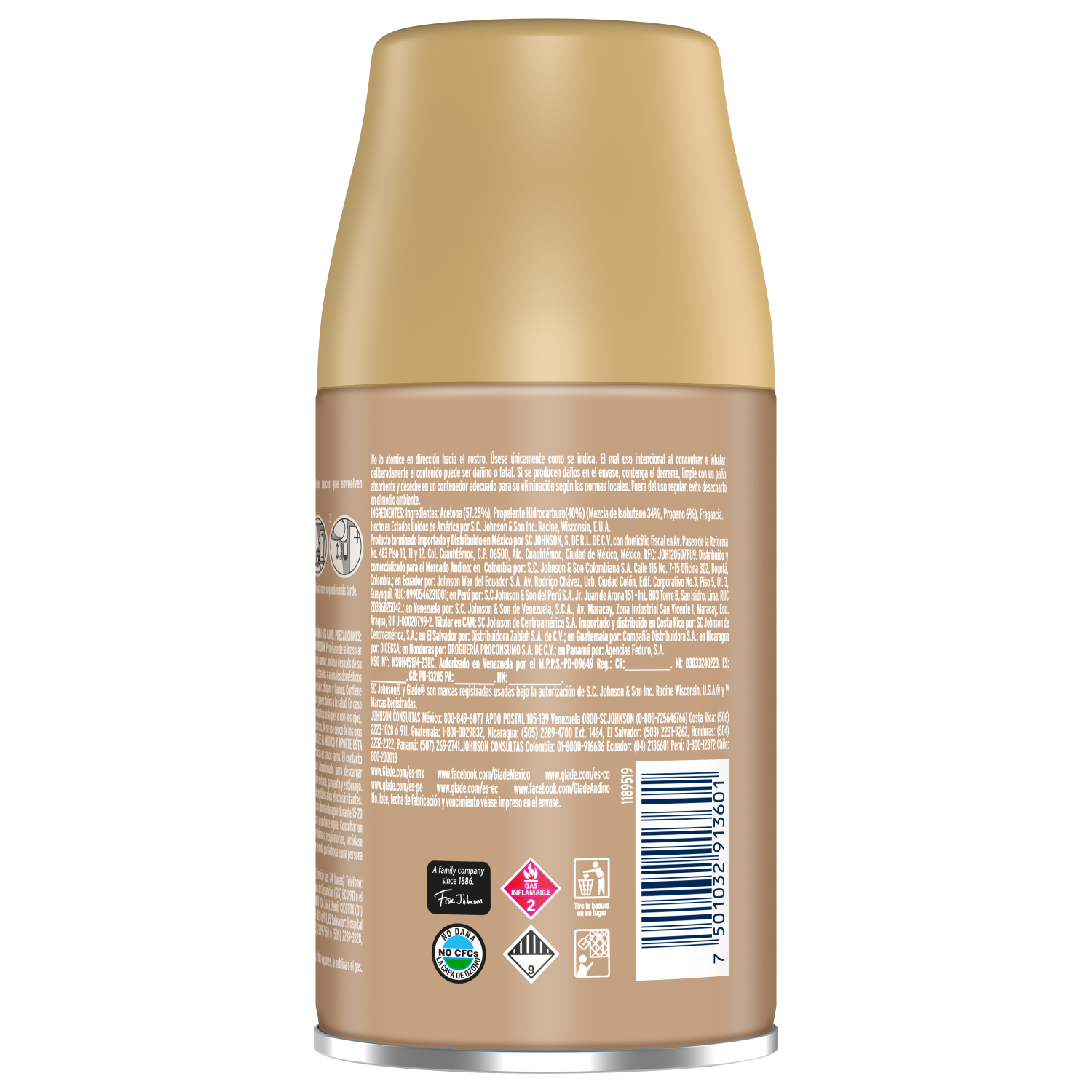 Glade® Aromatizante Automático en Aerosol Abrazos de Vainilla™ 175 g Repuesto