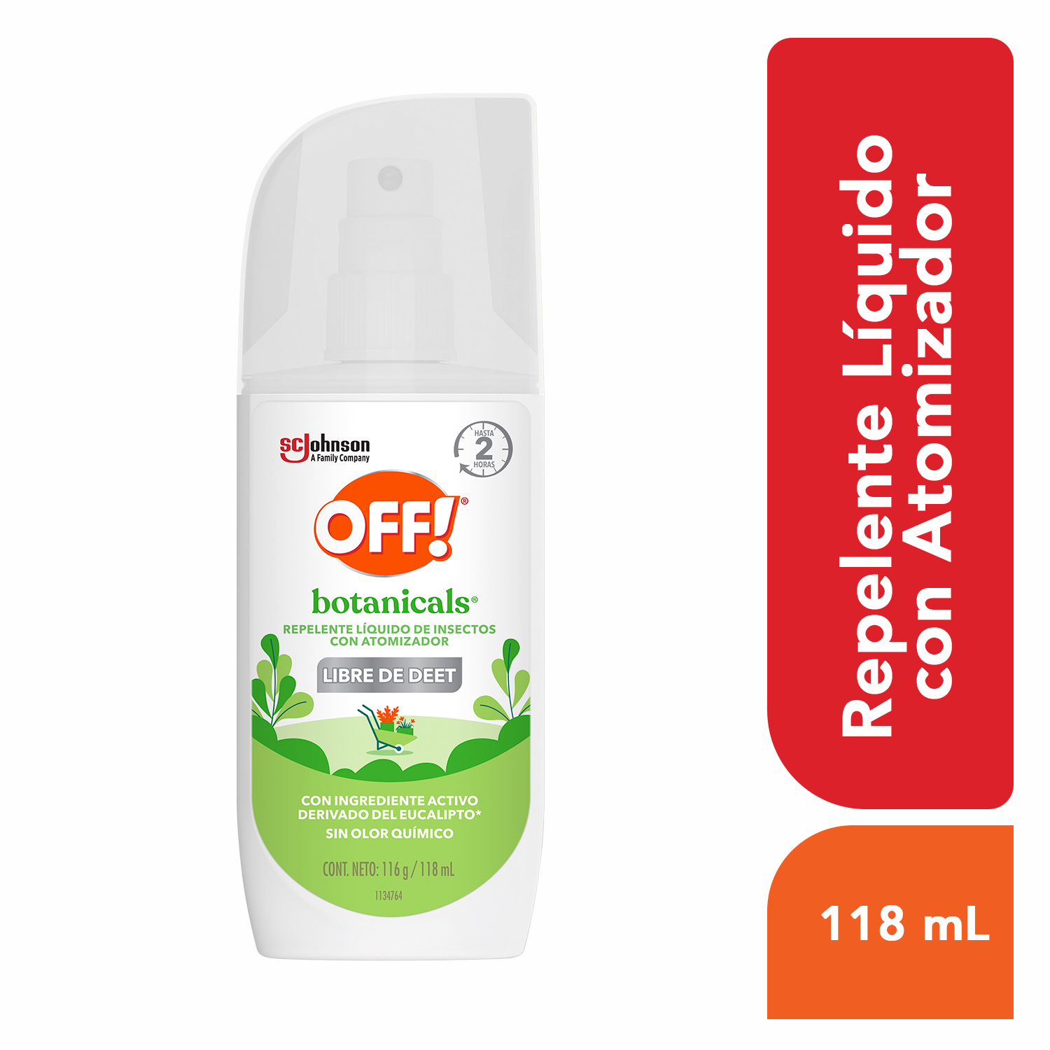 OFF! Botanicals Repelente Líquido de Insectos, 118 ml.