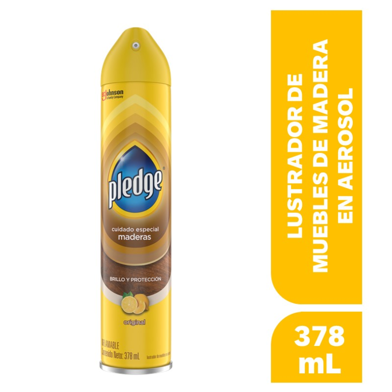 Pledge Maderas Lustrador de Muebles en Aerosol Original 378 mL