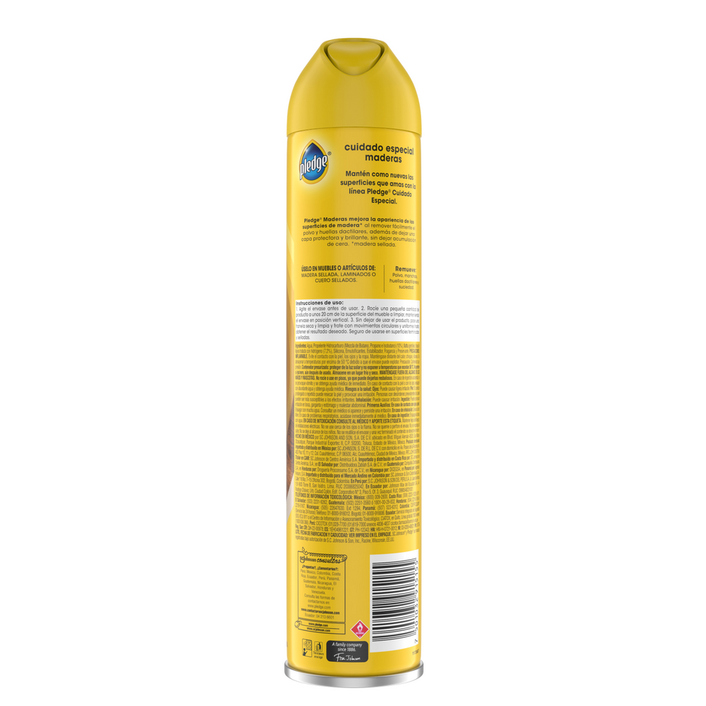 Pledge Maderas Lustrador de Muebles en Aerosol Original 378 mL