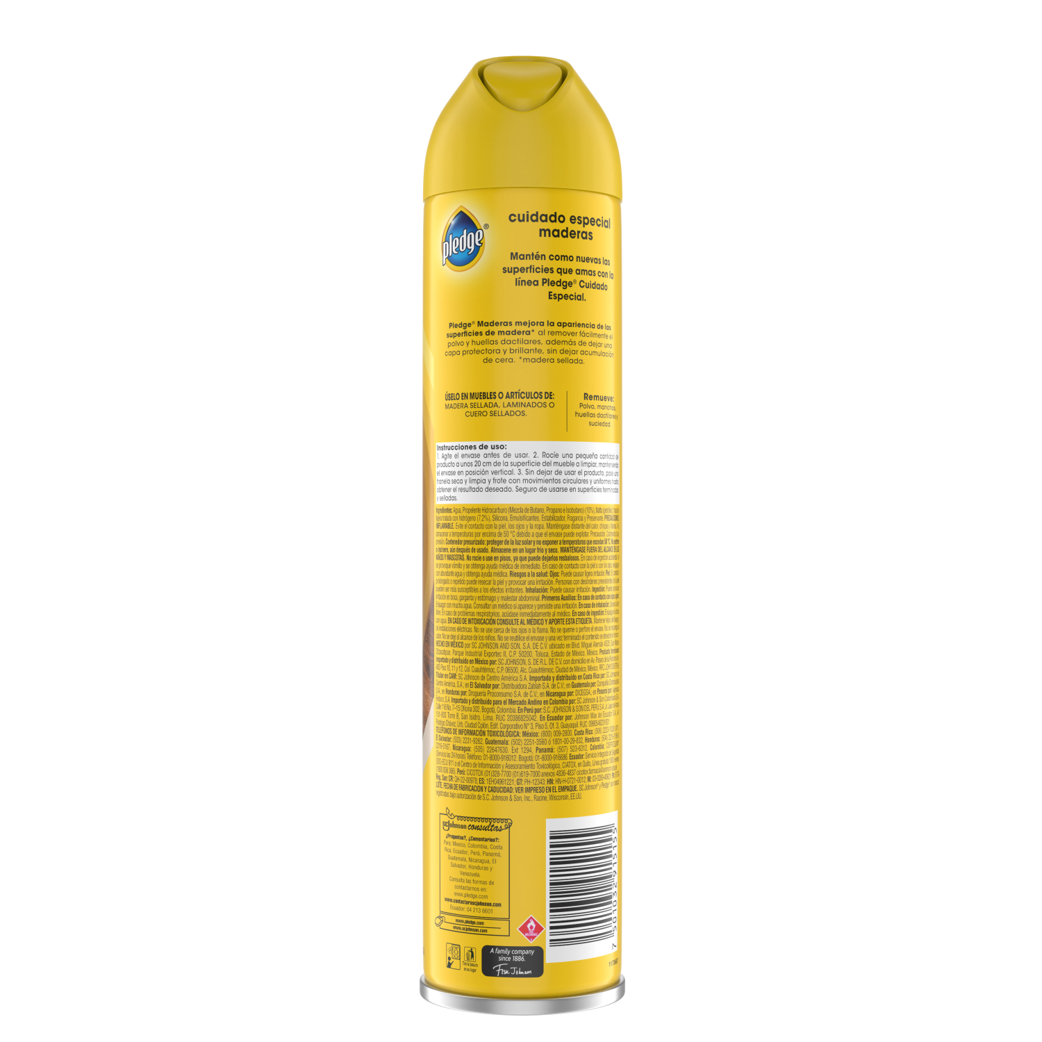 Pledge Maderas Lustrador de Muebles en Aerosol Original 378 mL