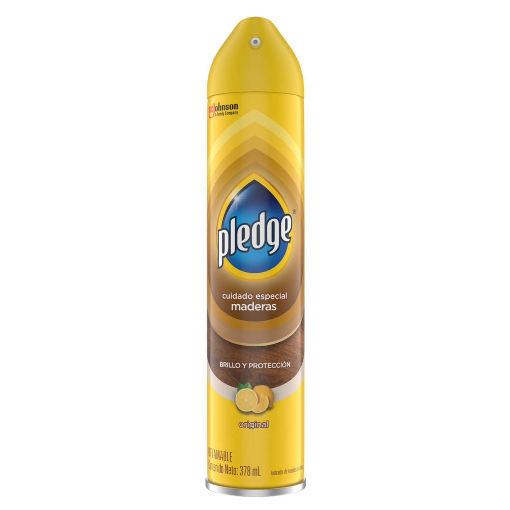 Pledge Maderas Lustrador de Muebles en Aerosol Original 378 mL