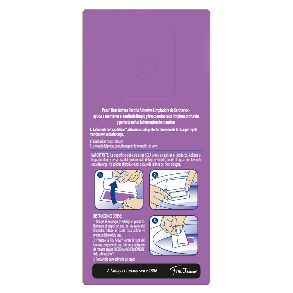 Pato® Tiras Activas Lavanda, Pastillas adhesivas para Sanitario, 3 unidades