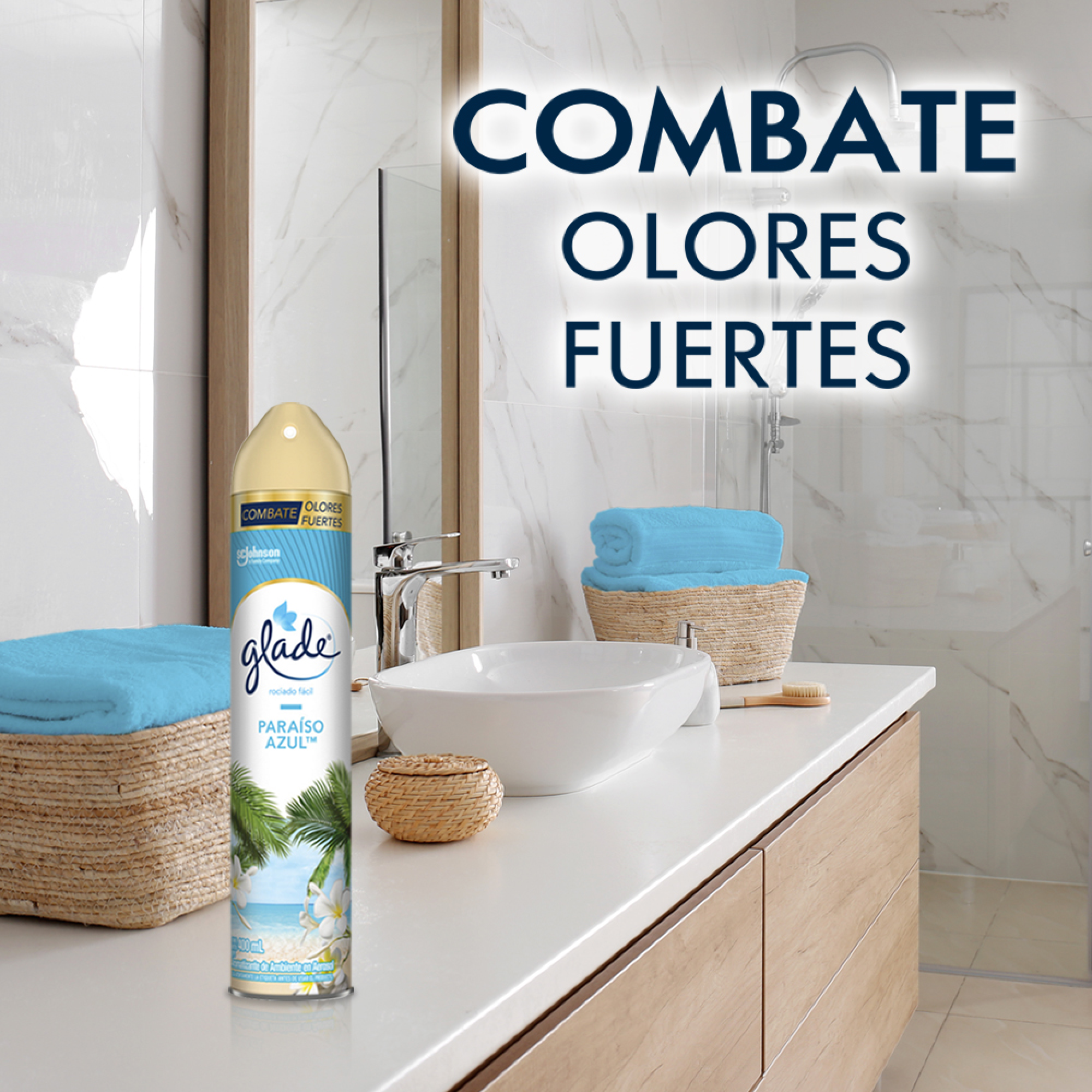 Glade Aromatizante Aerosol Paraíso Azul 400ml