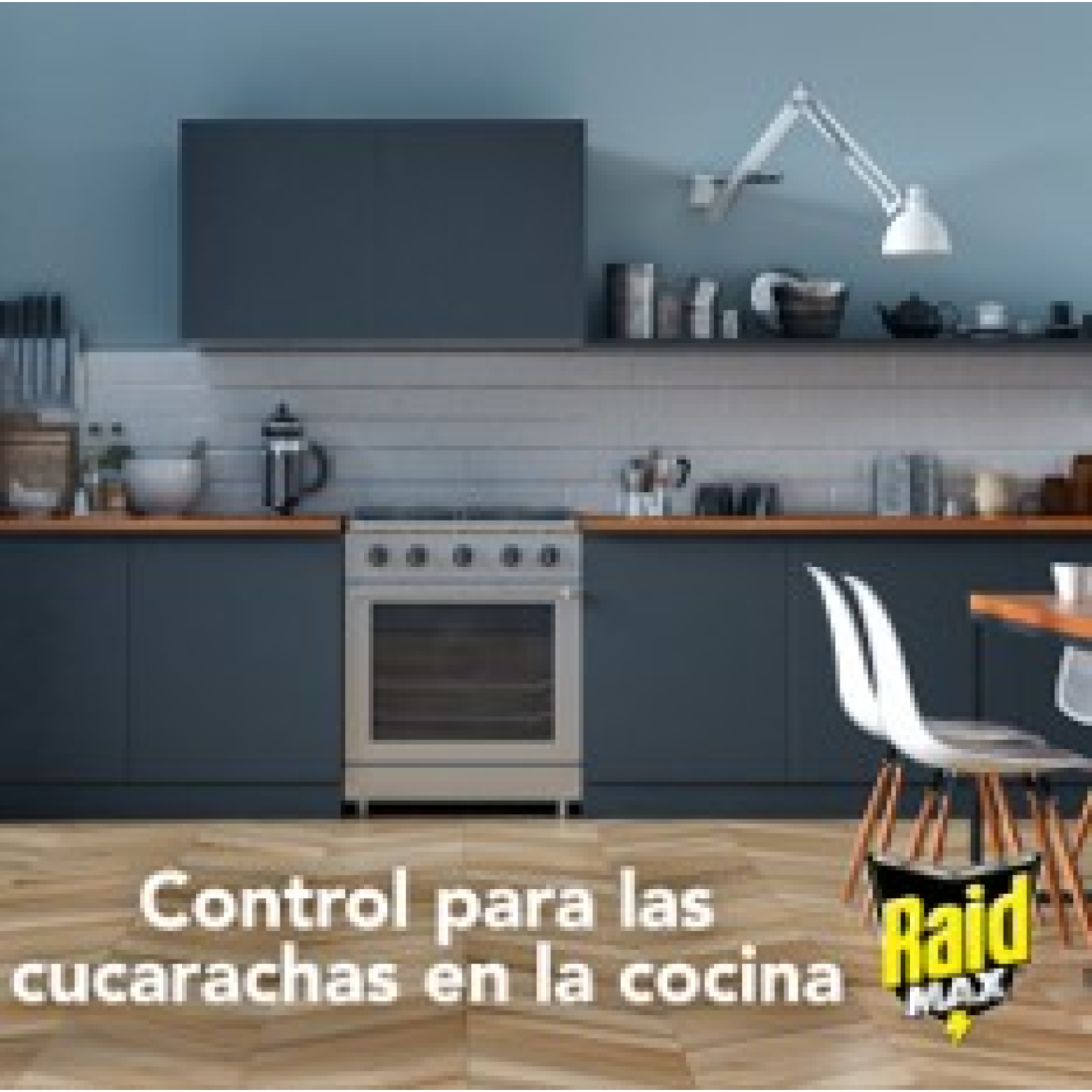 Raid Max® Sistema Exterminador, Trampas para Cucarachas, Protección de la Cocina, Plaguicida de Uso Domestico, 4 Trampas