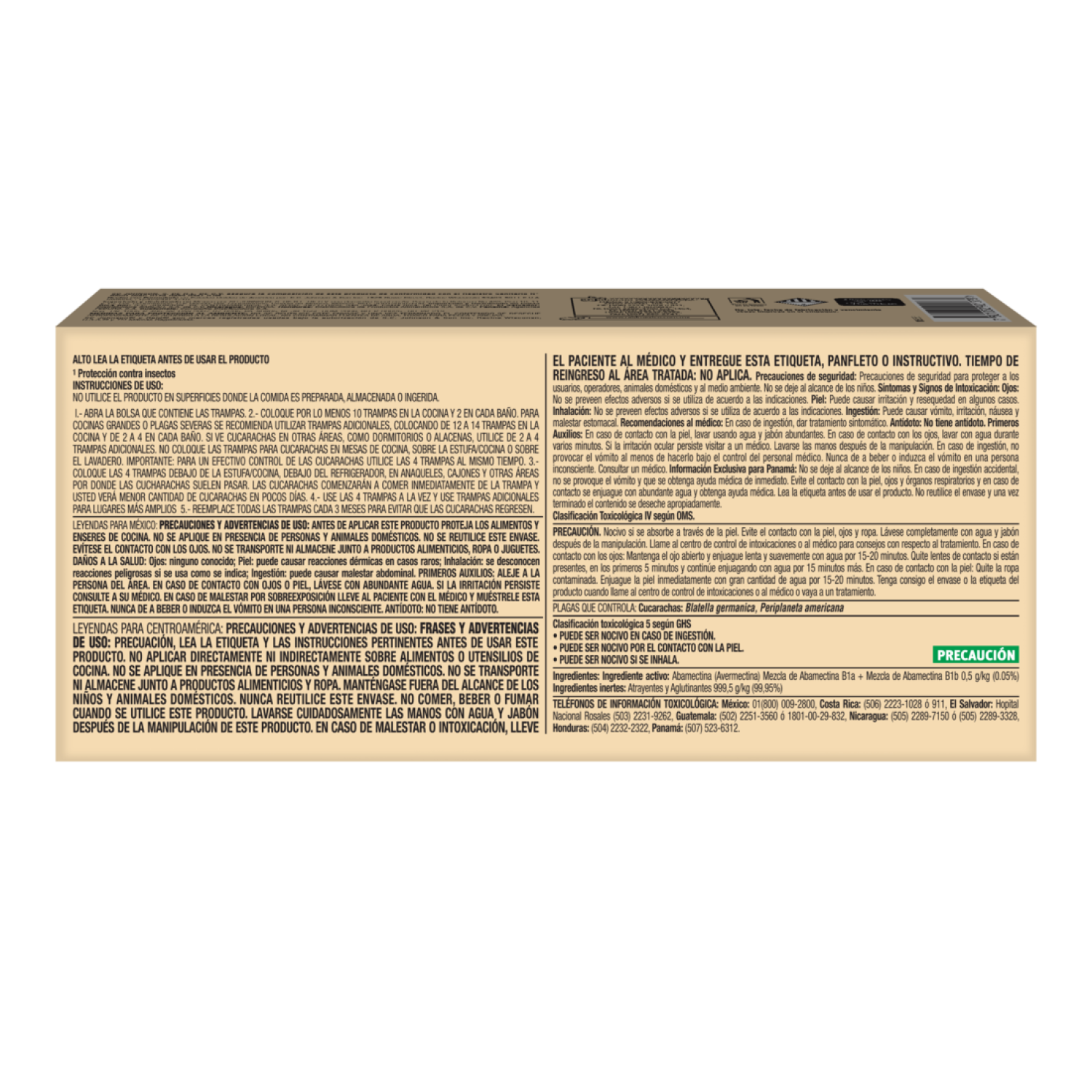 Raid Max® Sistema Exterminador, Trampas para Cucarachas, Protección de la Cocina, Plaguicida de Uso Domestico, 4 Trampas