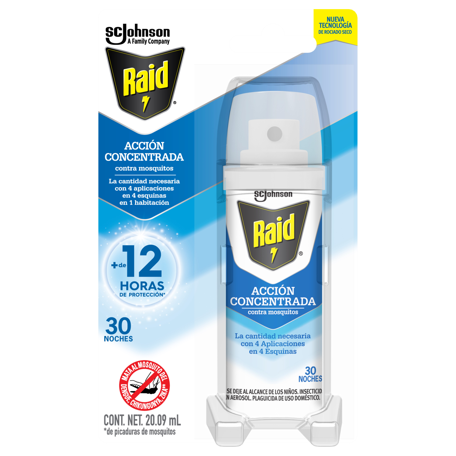 Raid® Insecticida de Acción concentrada contra mosquitos.