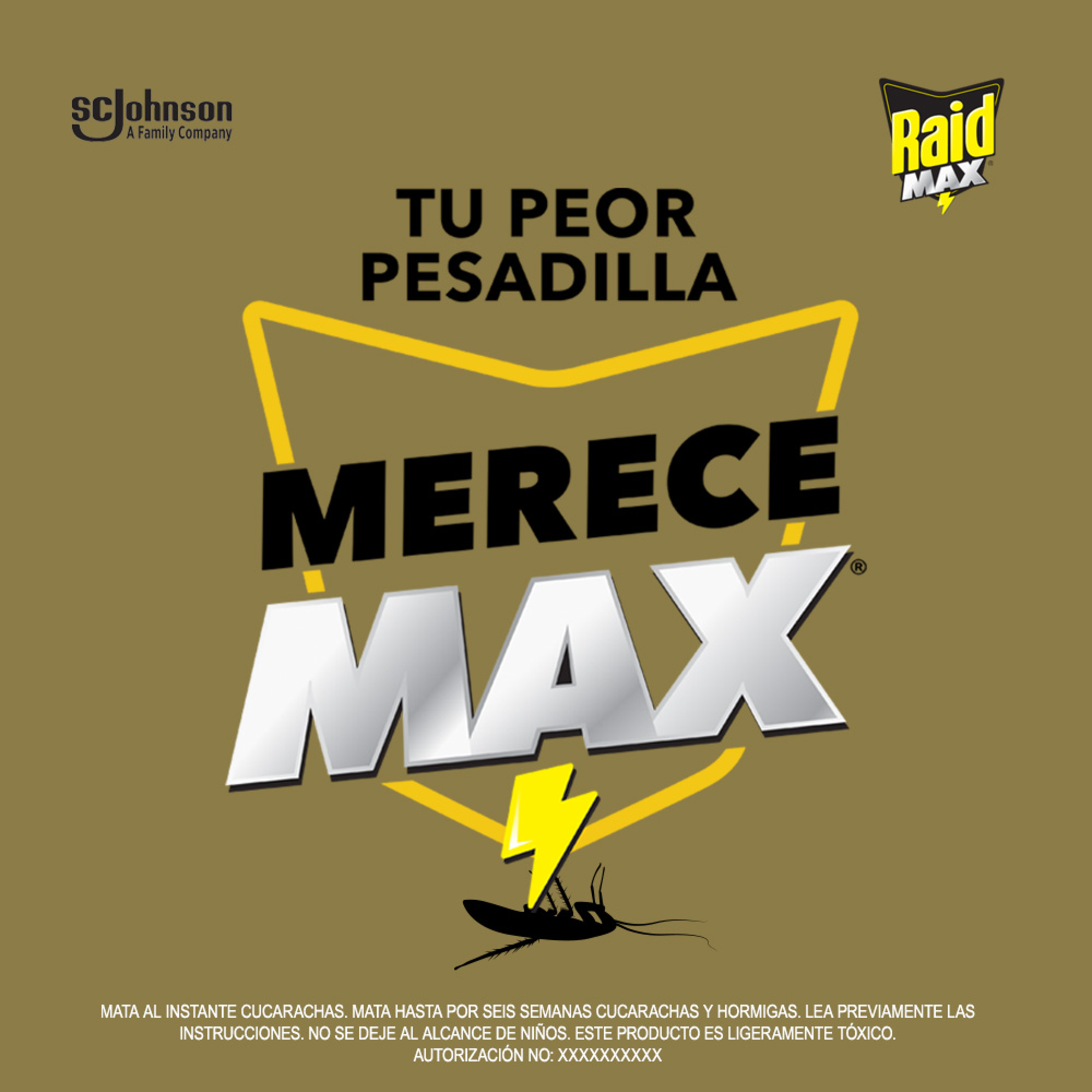 Raid Max® Insecticida en Aerosol, Mata Cucarachas e Insectos Rastreros, Plaguicida de Uso Domestico, 226 mL