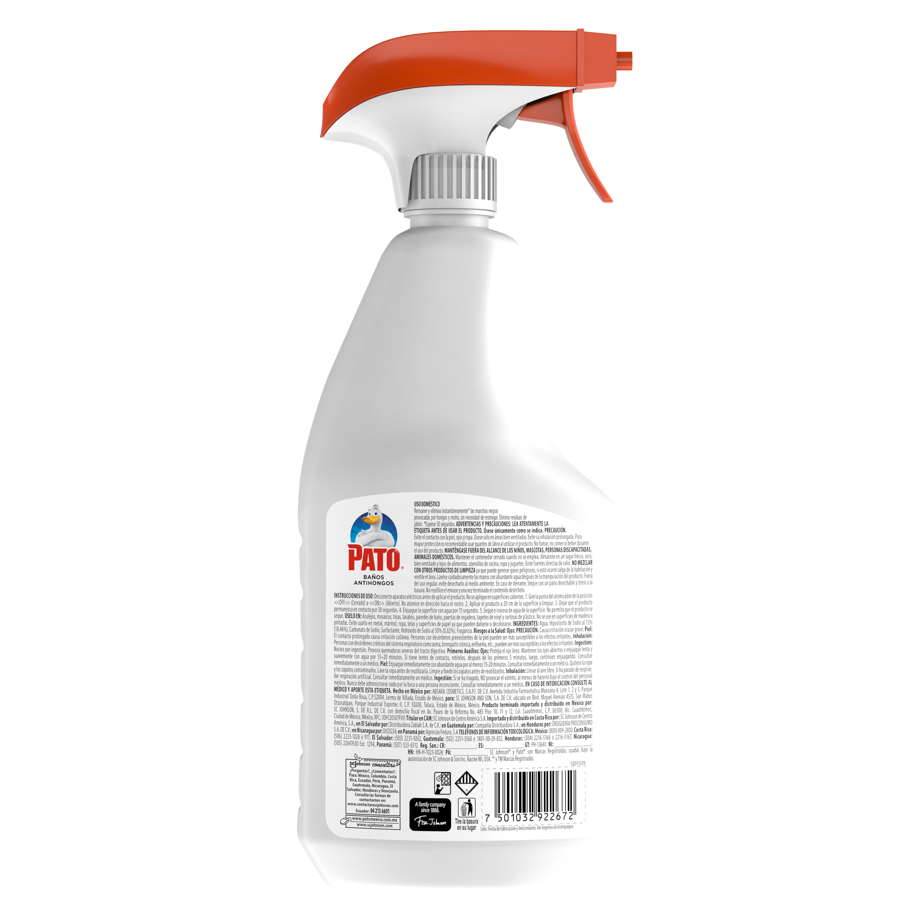 Pato Baño, Antihongos con cloro 650mL