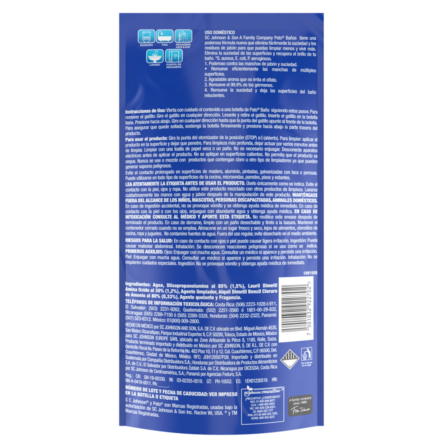 Pato Baños Repuesto 650mL