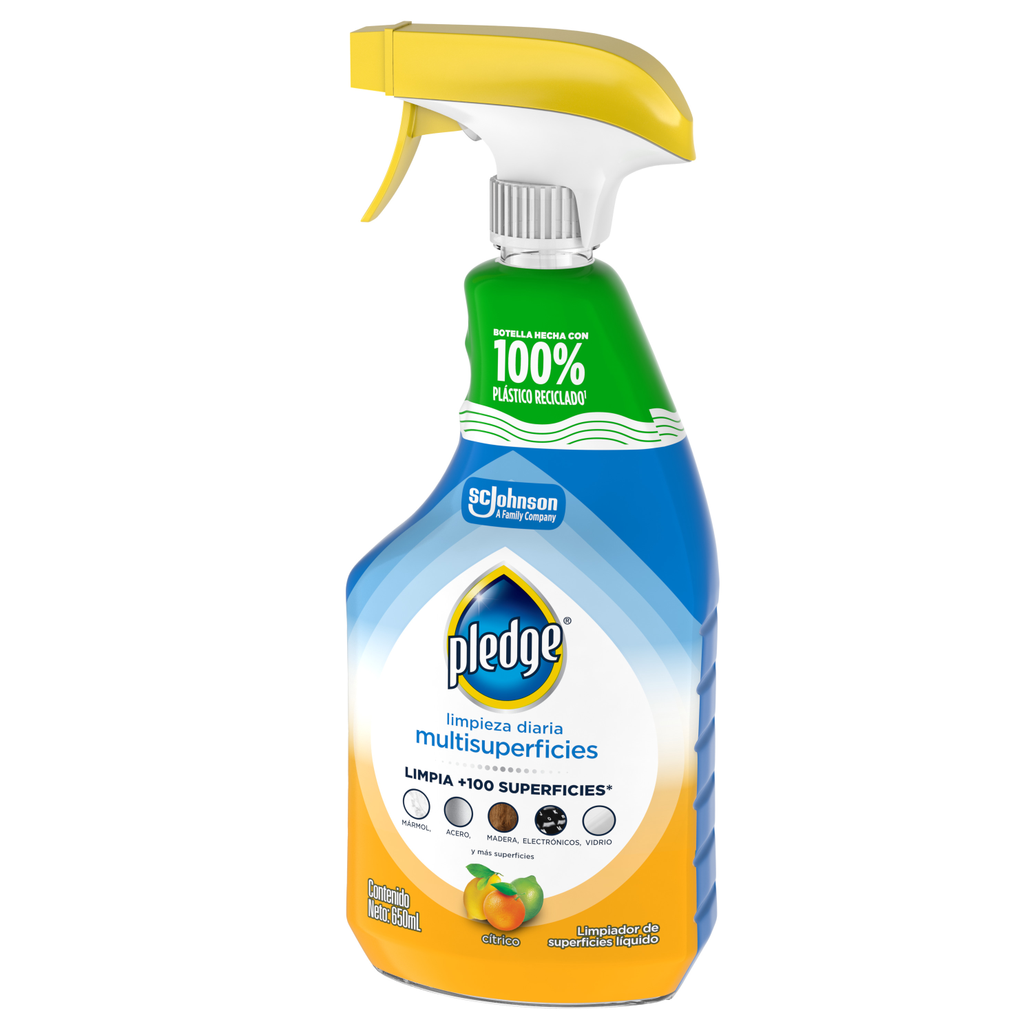 Pledge Limpiador Multisuperficies en Atomizador Cítrico 650 mL