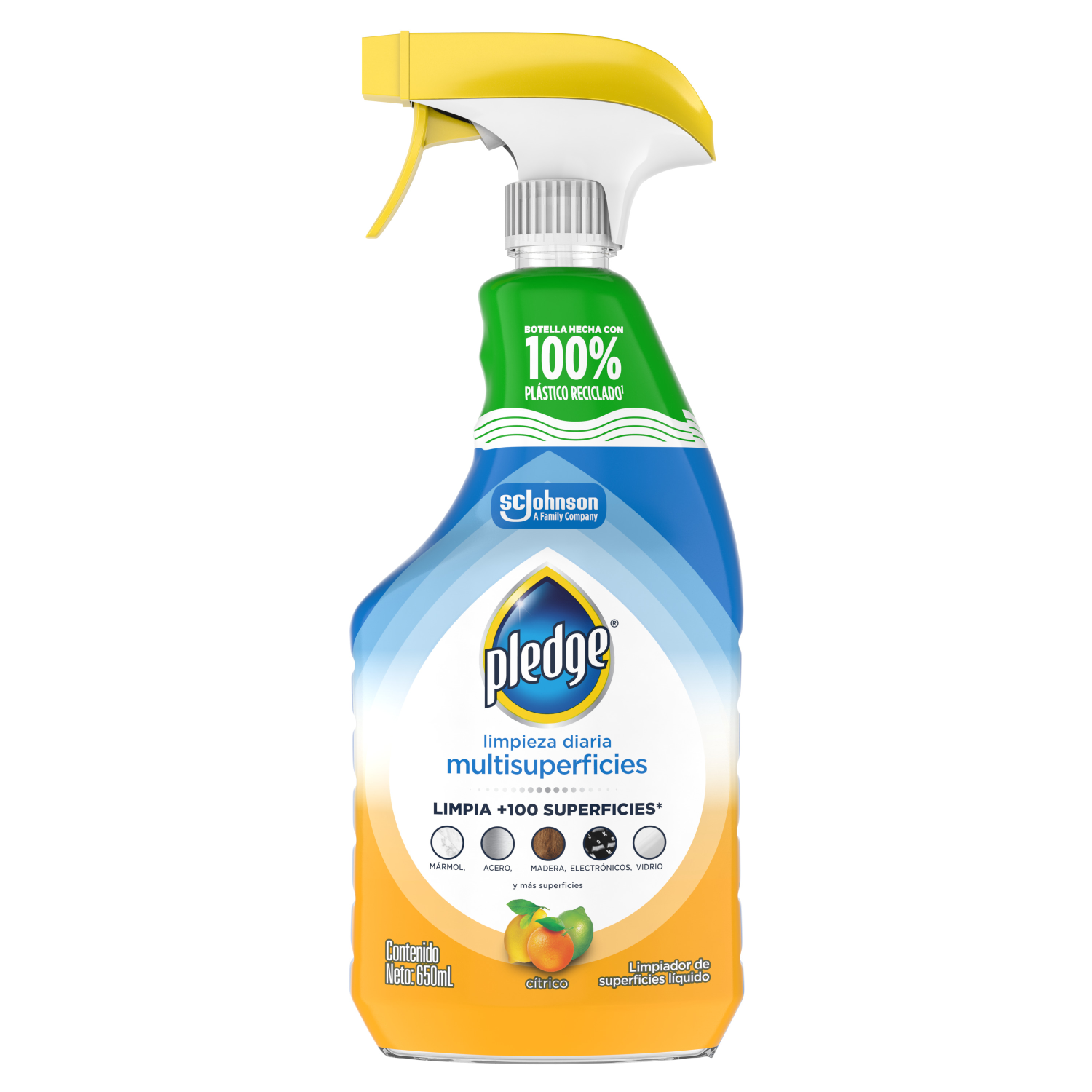 Pledge Limpiador Multisuperficies en Atomizador Cítrico 650 mL
