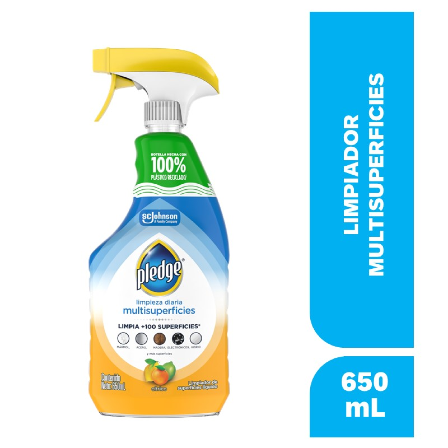 Pledge Limpiador Multisuperficies en Atomizador Cítrico 650 mL