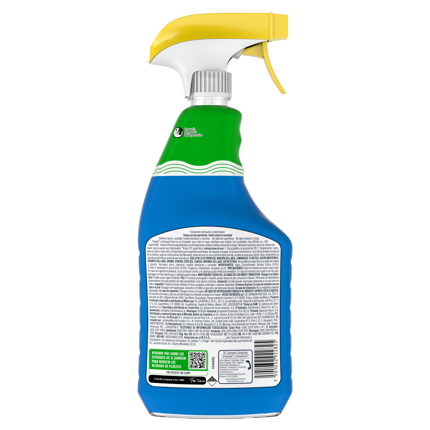 Pledge Limpiador Multisuperficies en Atomizador Cítrico 650 mL