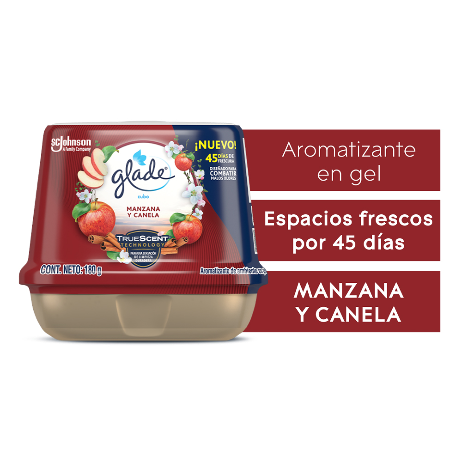 Glade Aromatizante de ambiente en gel Manzana Canela 180g