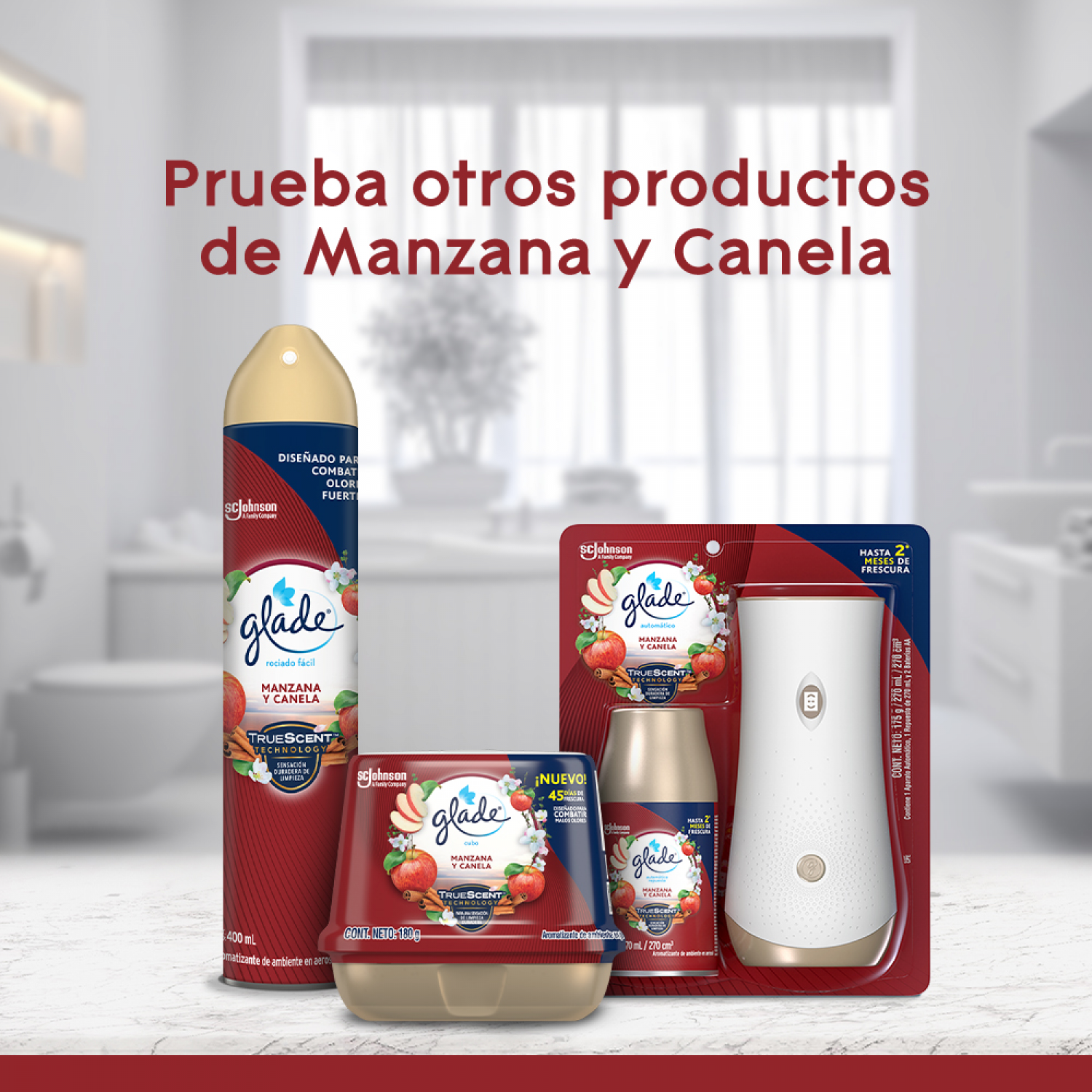 Glade Aromatizante de ambiente en gel Manzana Canela 180g