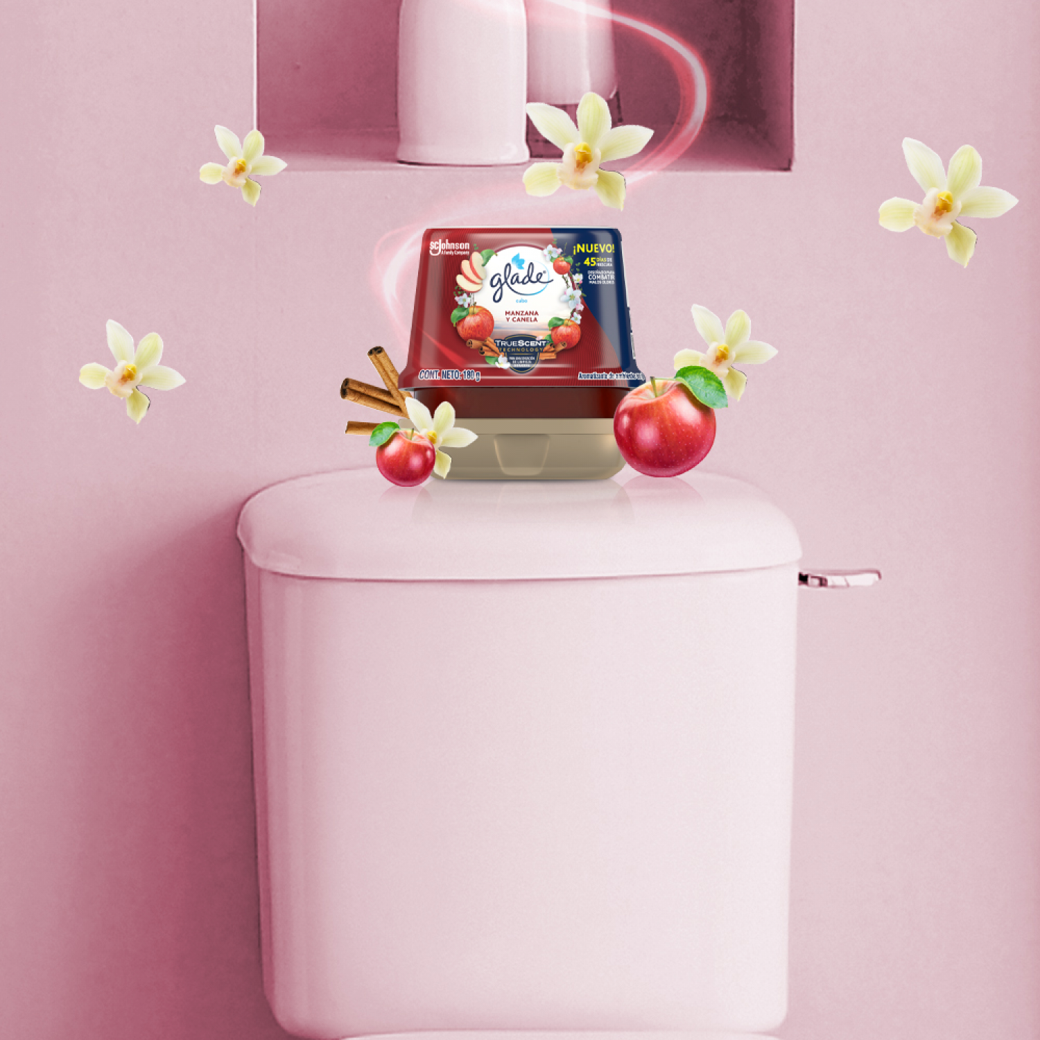 Glade Aromatizante de ambiente en gel Manzana Canela 180g
