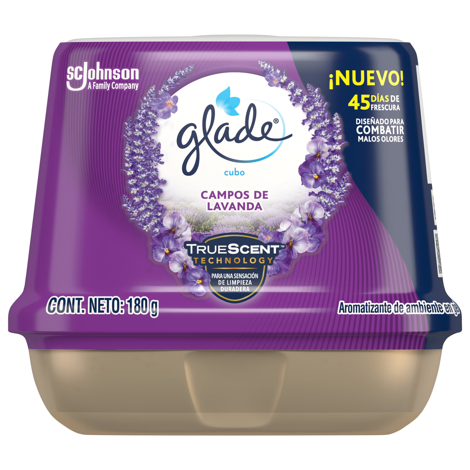 Glade Aromatizante de ambiente en gel Campos de Lavanda 180g