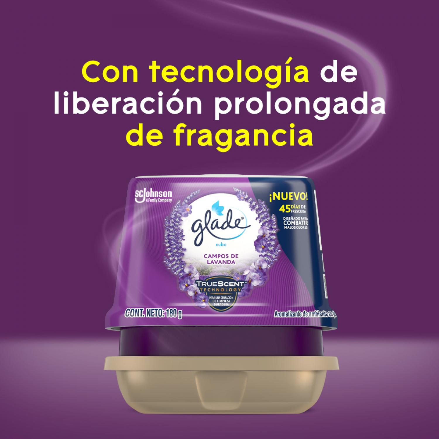 Glade Aromatizante de ambiente en gel Campos de Lavanda 180g