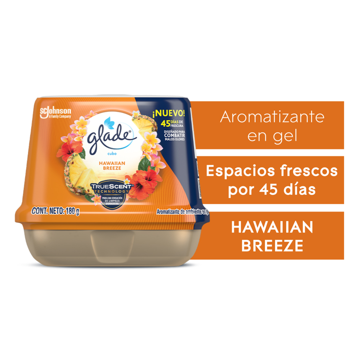 Glade Aromatizante de ambiente en gel Hawaiian Breeze 180g