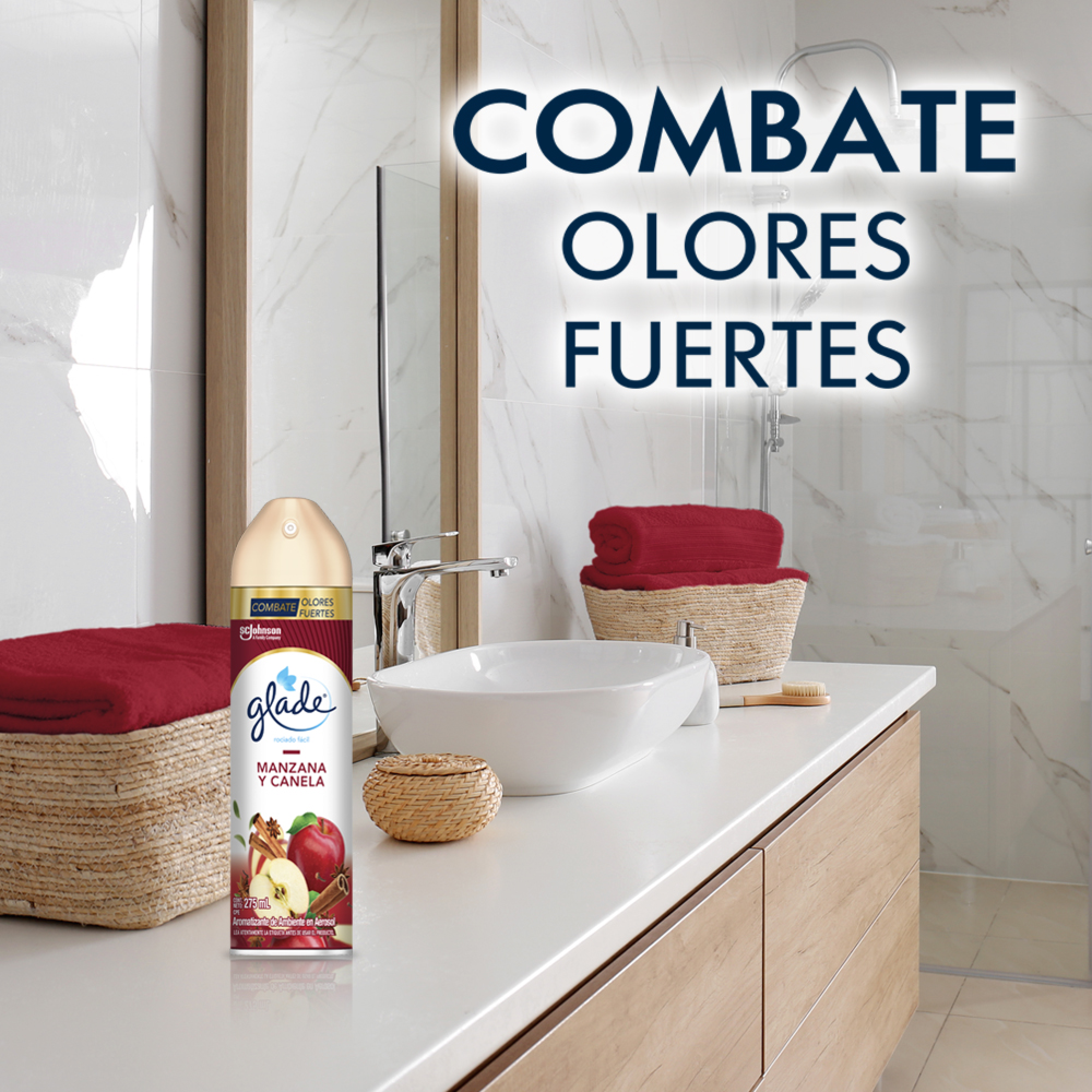 Glade Aromatizante Aerosol Manzana y Canela 275ml