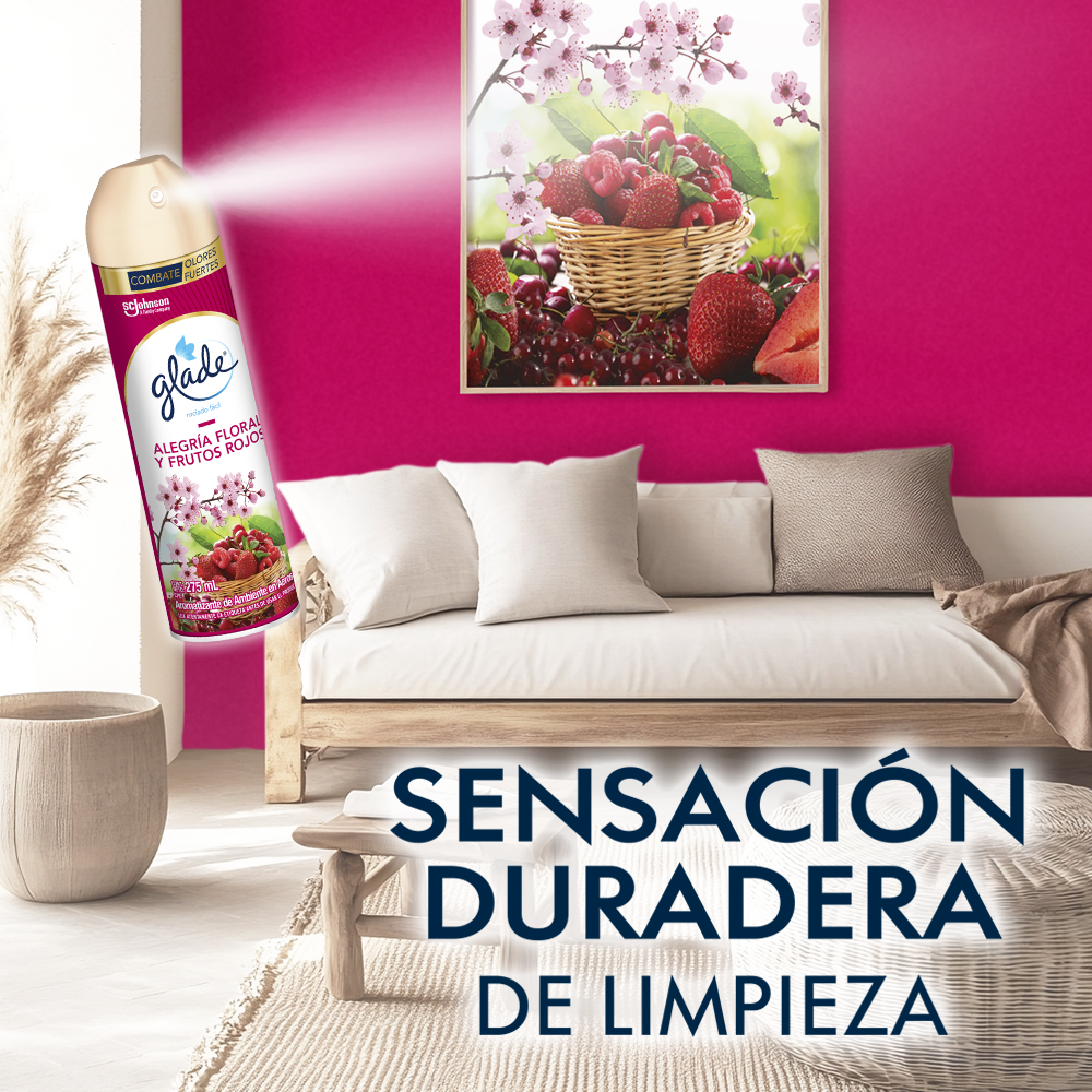 Glade Aerosol Alegría Floral y Frutos Rojos 275ml