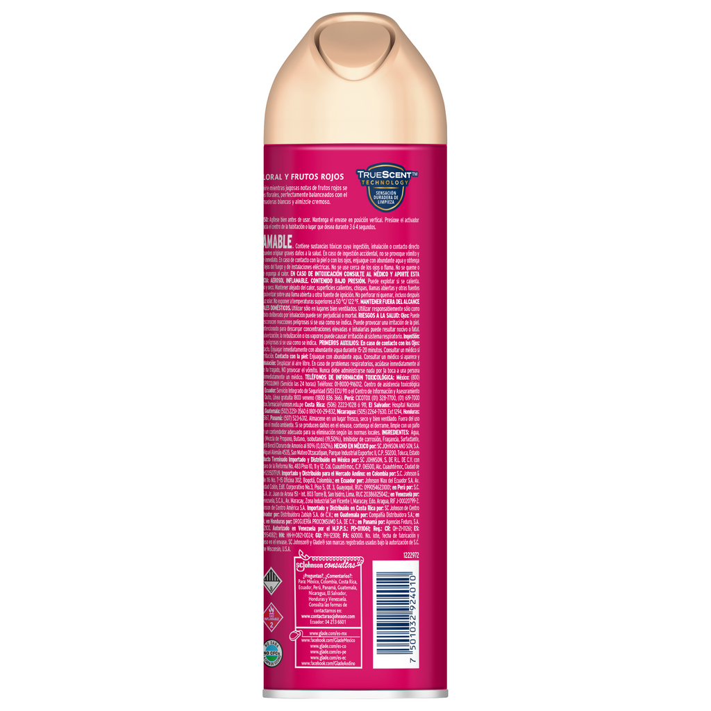 Glade Aerosol Alegría Floral y Frutos Rojos 275ml