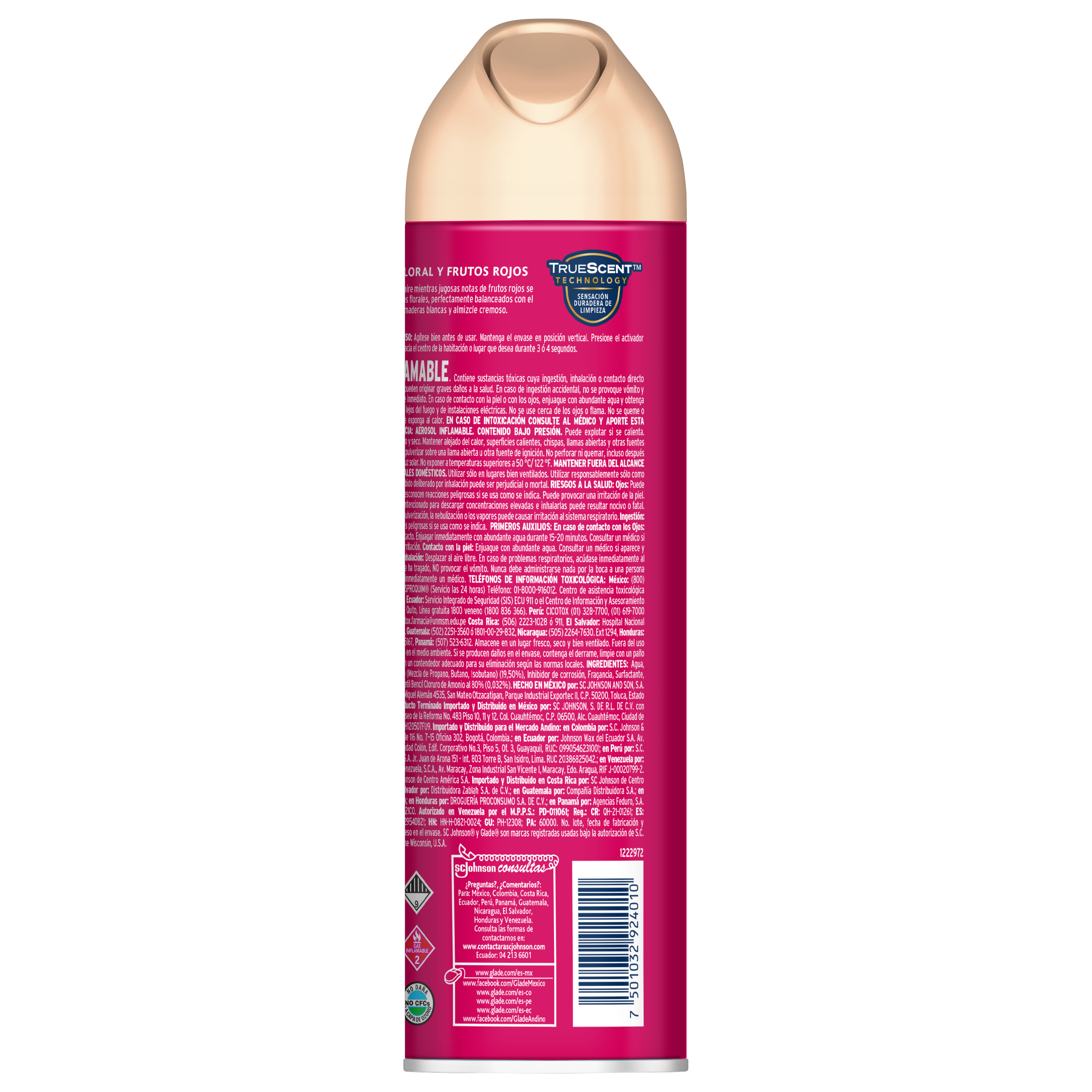 Glade Aerosol Alegría Floral y Frutos Rojos 275ml