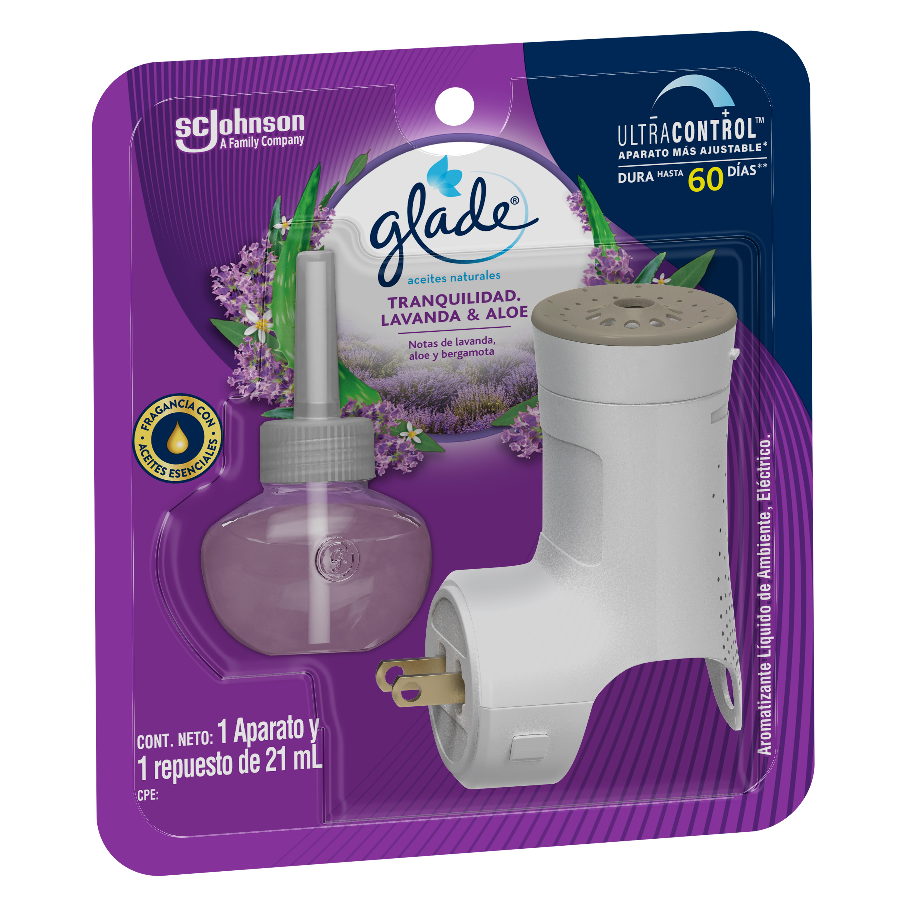 Glade Aceites Naturales Aparato Lavanda & Aloe 21 mL