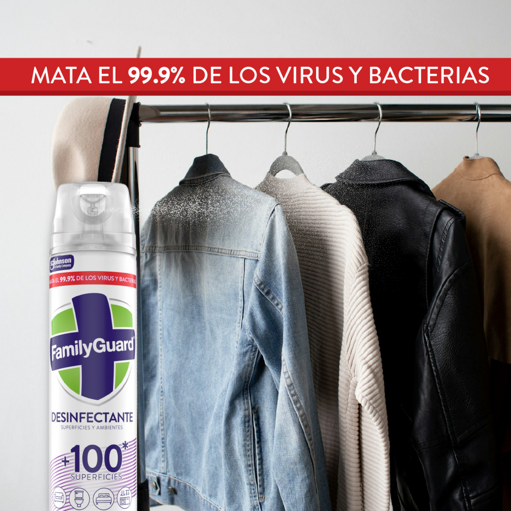 FamilyGuard Desinfectante y Eliminador de Olores en Aerosol Lavanda 400 ml