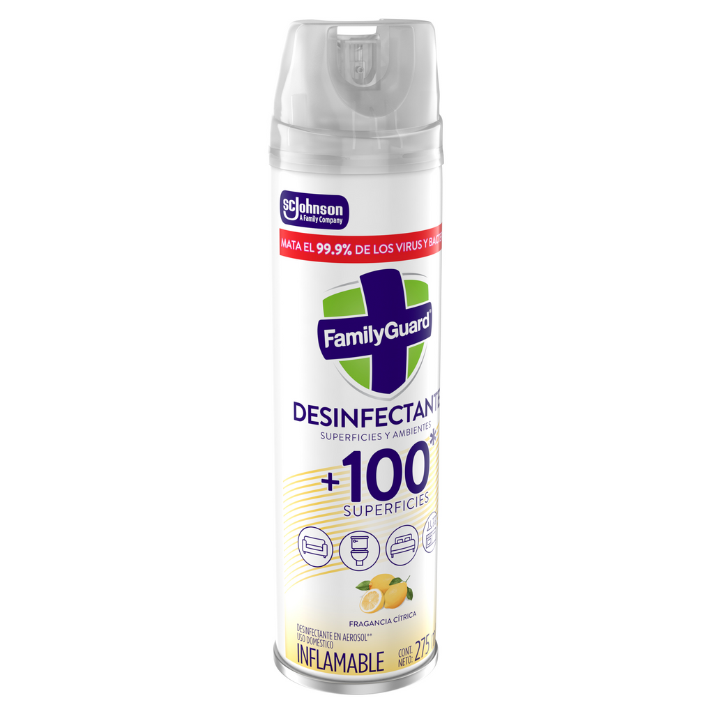 FamilyGuard Desinfectante y Eliminador de Olores en Aerosol Cítrico 275 ml