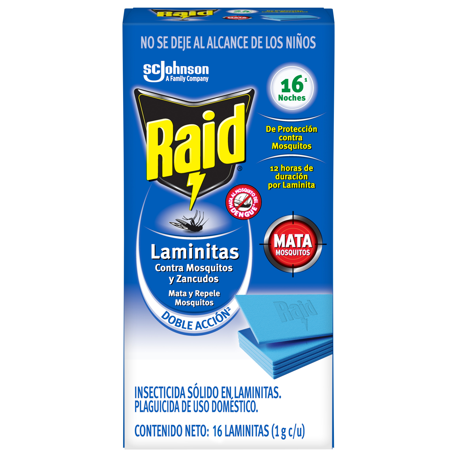 Raid Insecticida en Lamintas. Repuesto de 16 Unidades