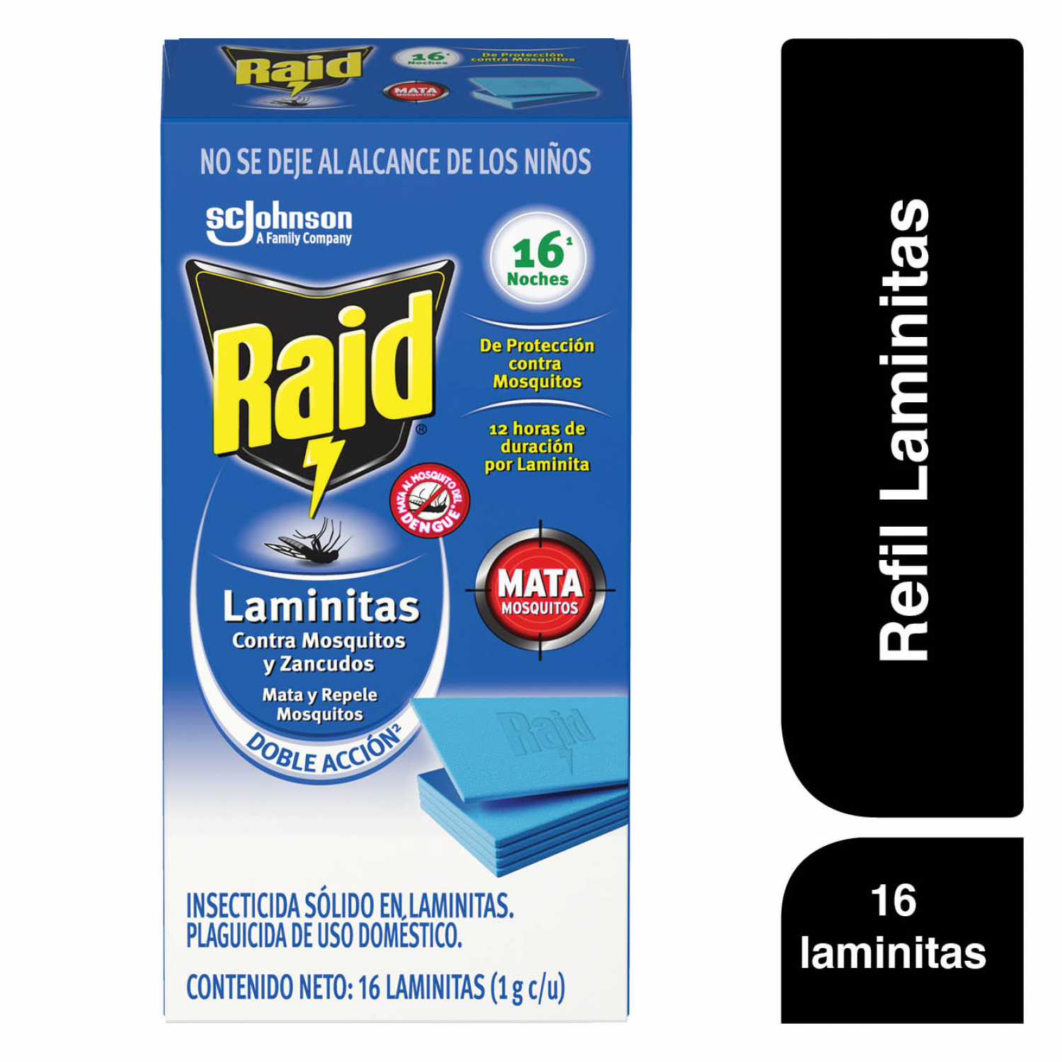 Raid Insecticida en Lamintas. Repuesto de 16 Unidades