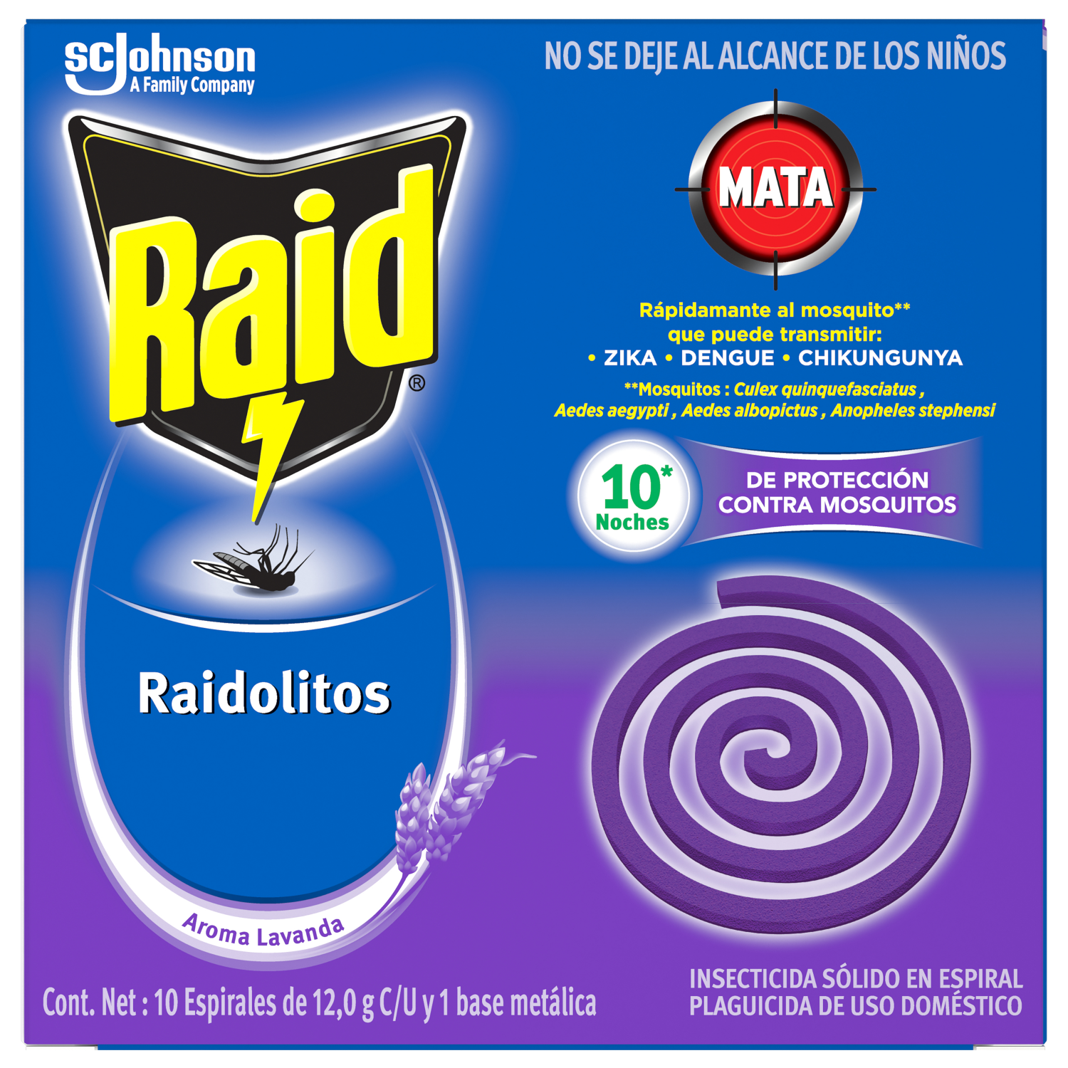Raid Raidolitos® Lavanda 10 espirales