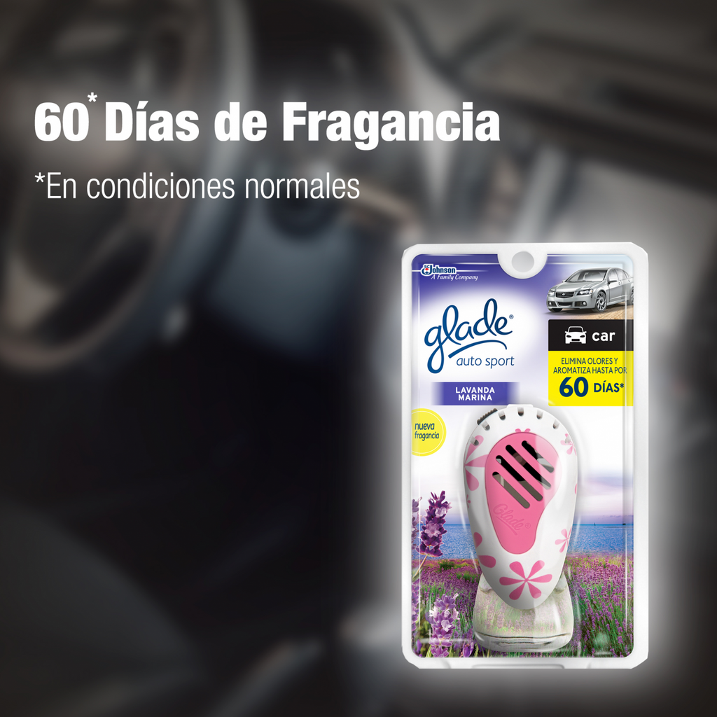 Glade Aromatizante para Carro Auto Sport Aparato Lavanda Marina 7ml