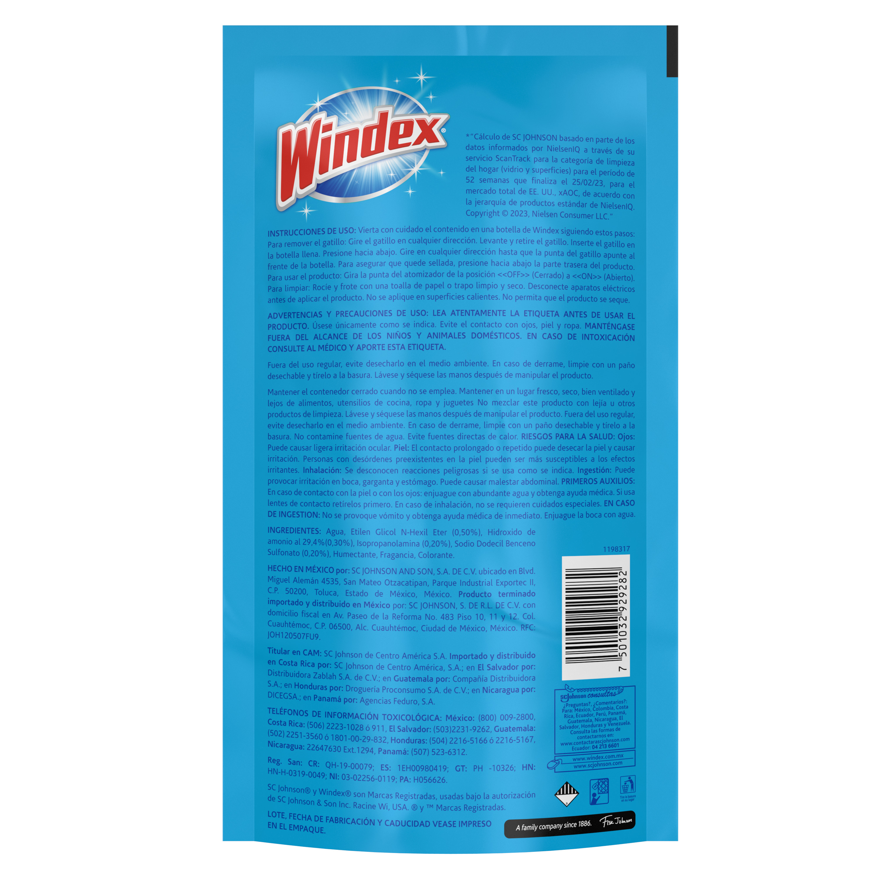 Windex Original, Repuesto 500mL
