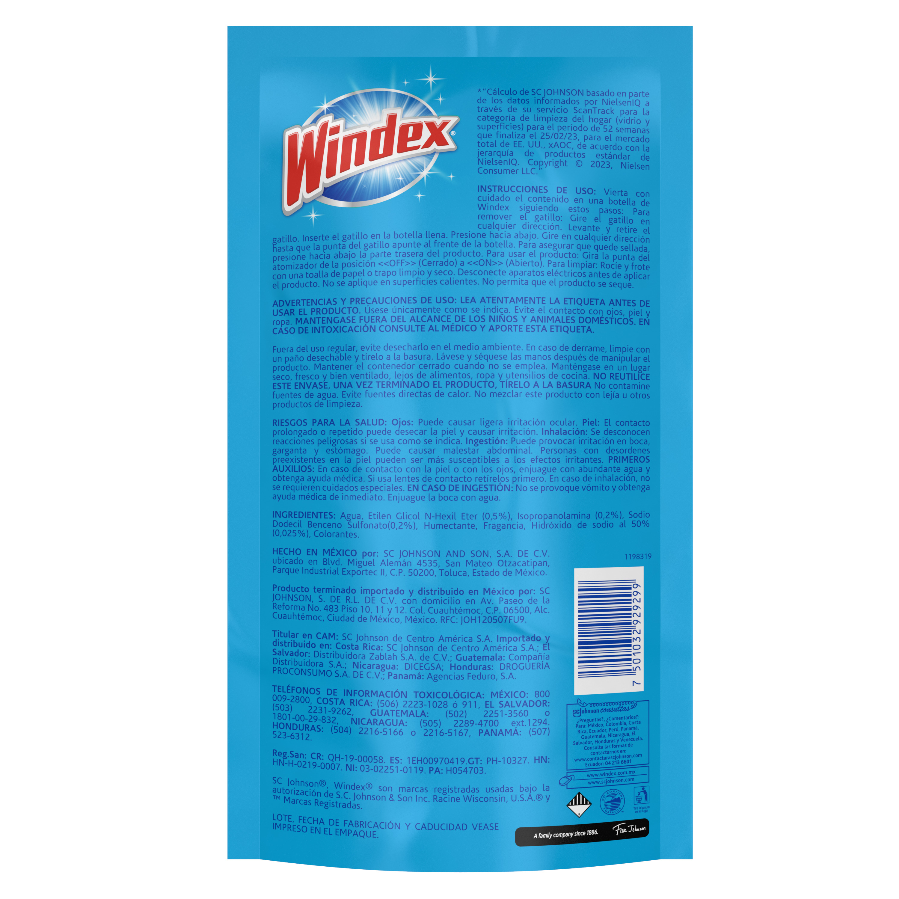 Windex Crystal Rain, Repuesto 500mL