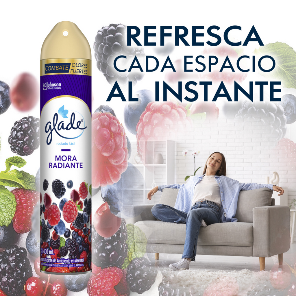 Glade Aromatizante en Aerosol Mora Radiante 400ml