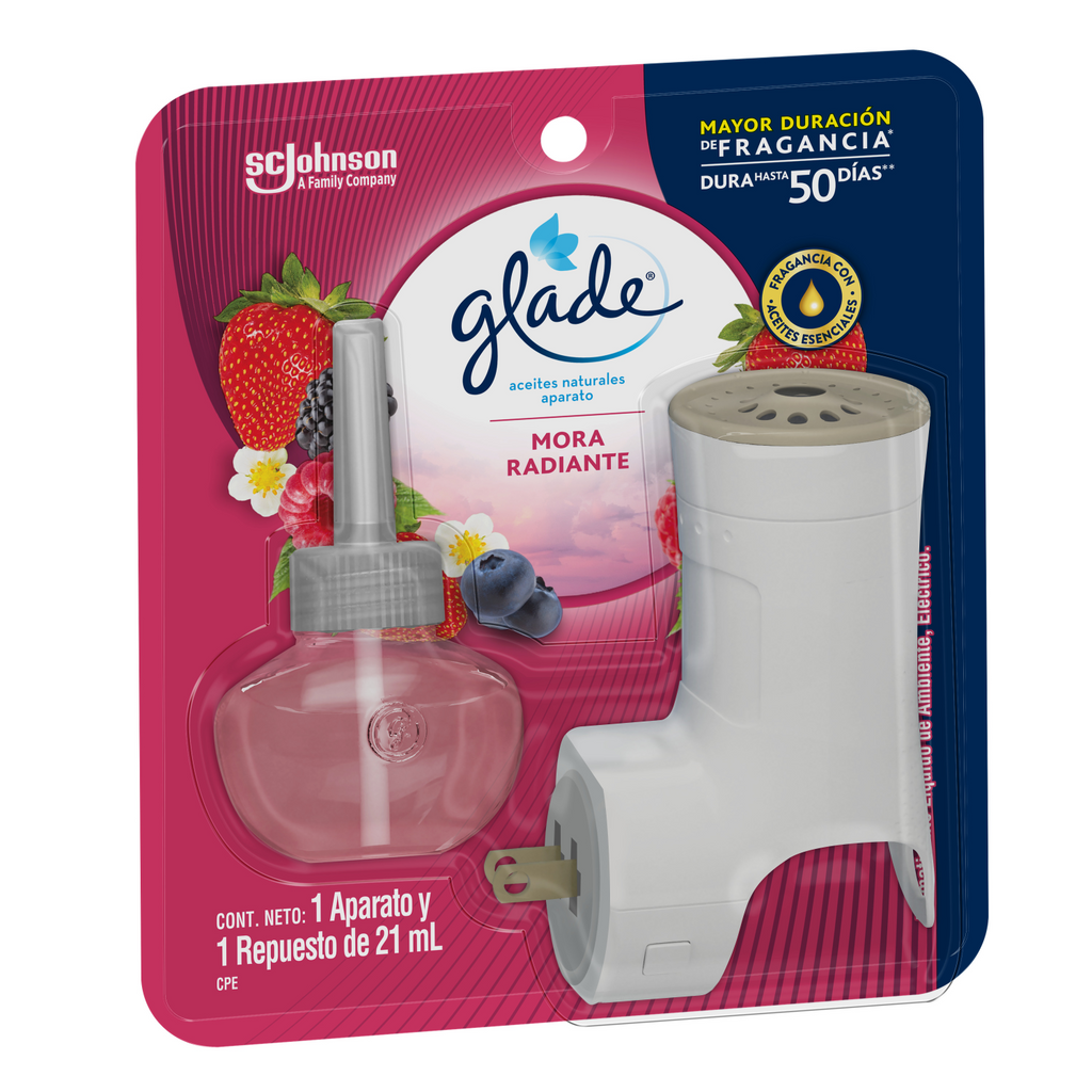 Glade Aromatizante Aceites Naturales Aparato Mora Radiante 21 ml