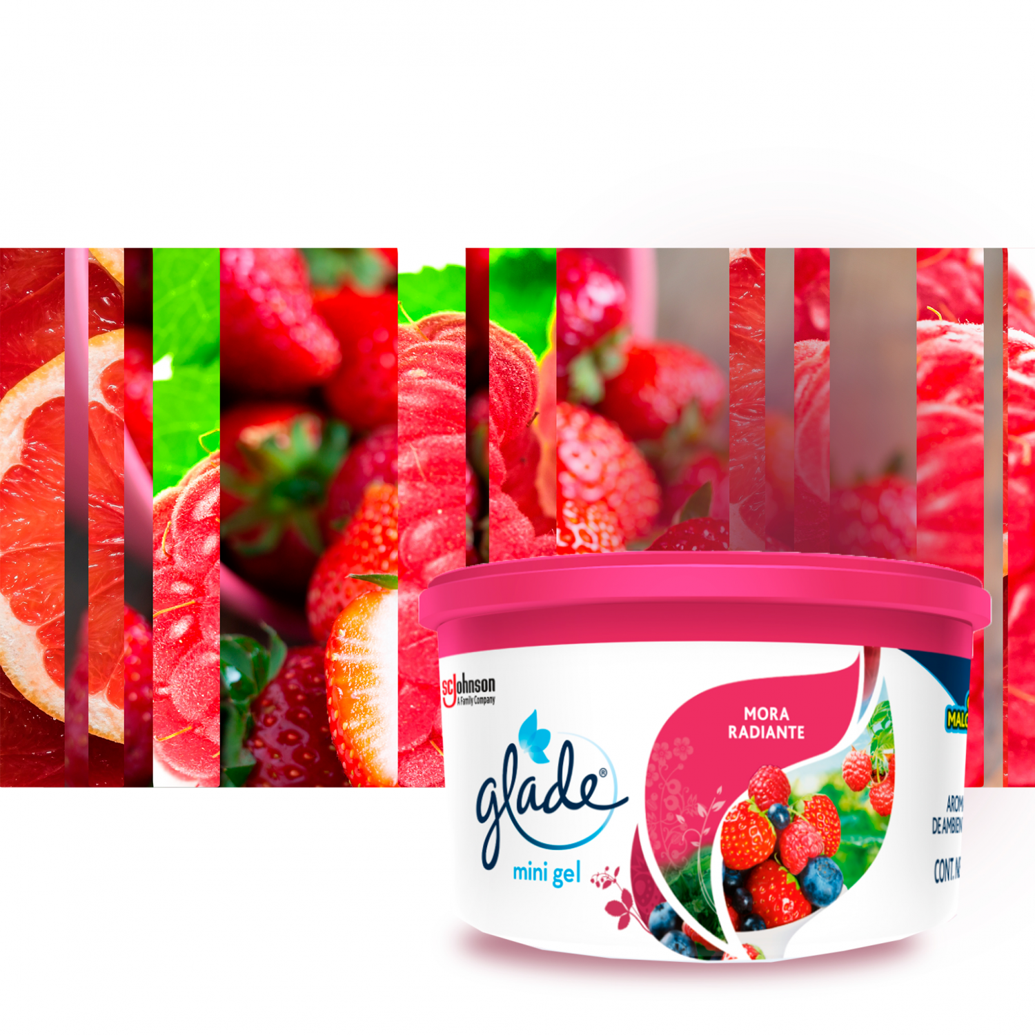 Glade Aromatizante Mini Gel Mora Radiante 70g