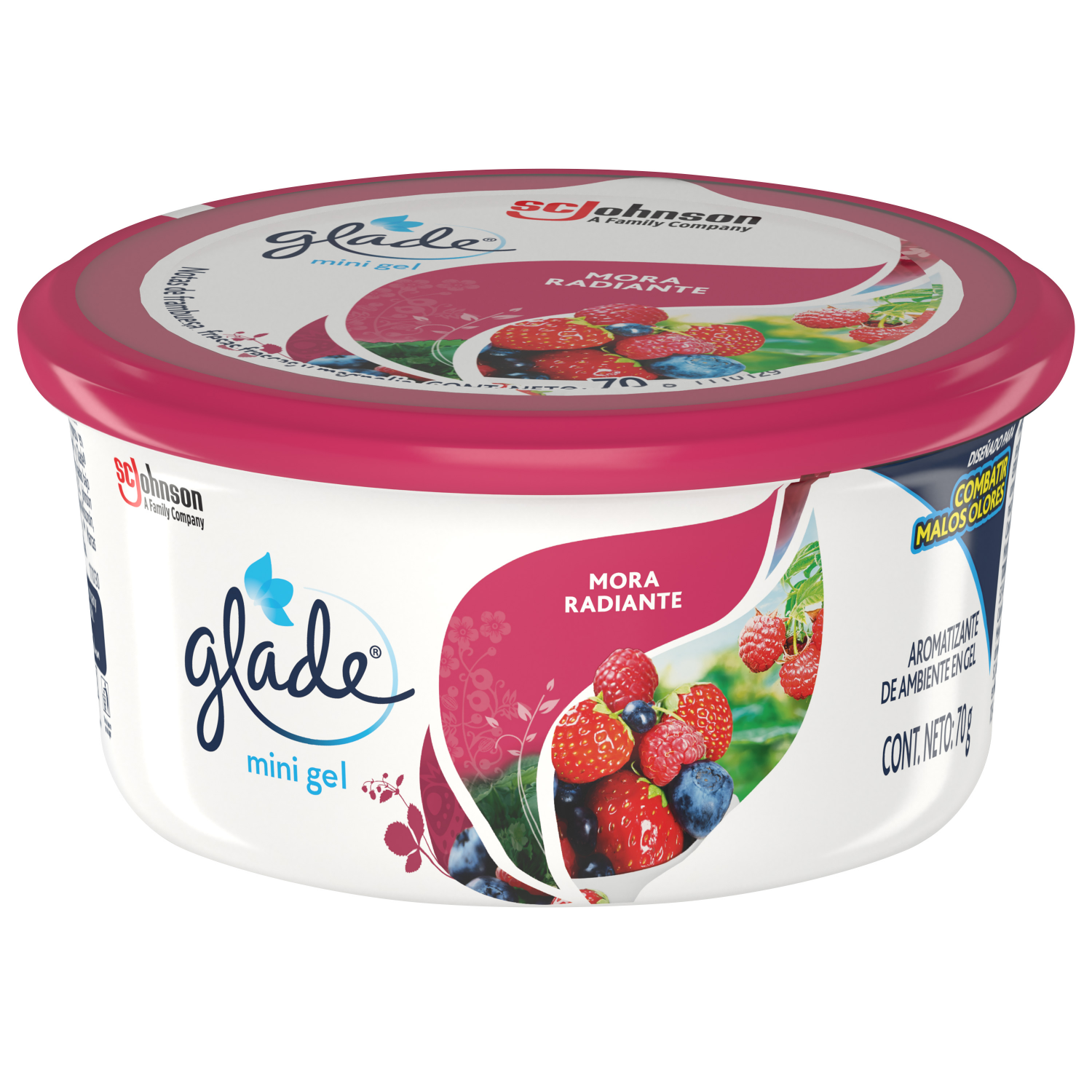 Glade Aromatizante Mini Gel Mora Radiante 70g