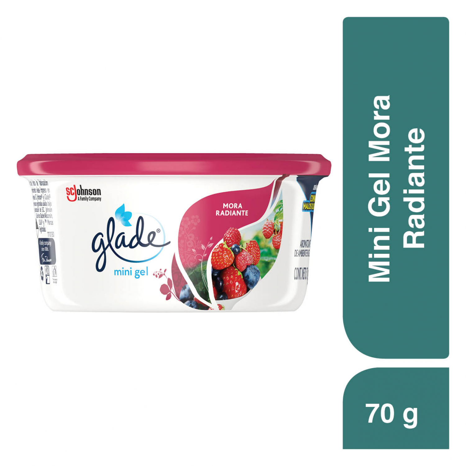 Glade Aromatizante Mini Gel Mora Radiante 70g