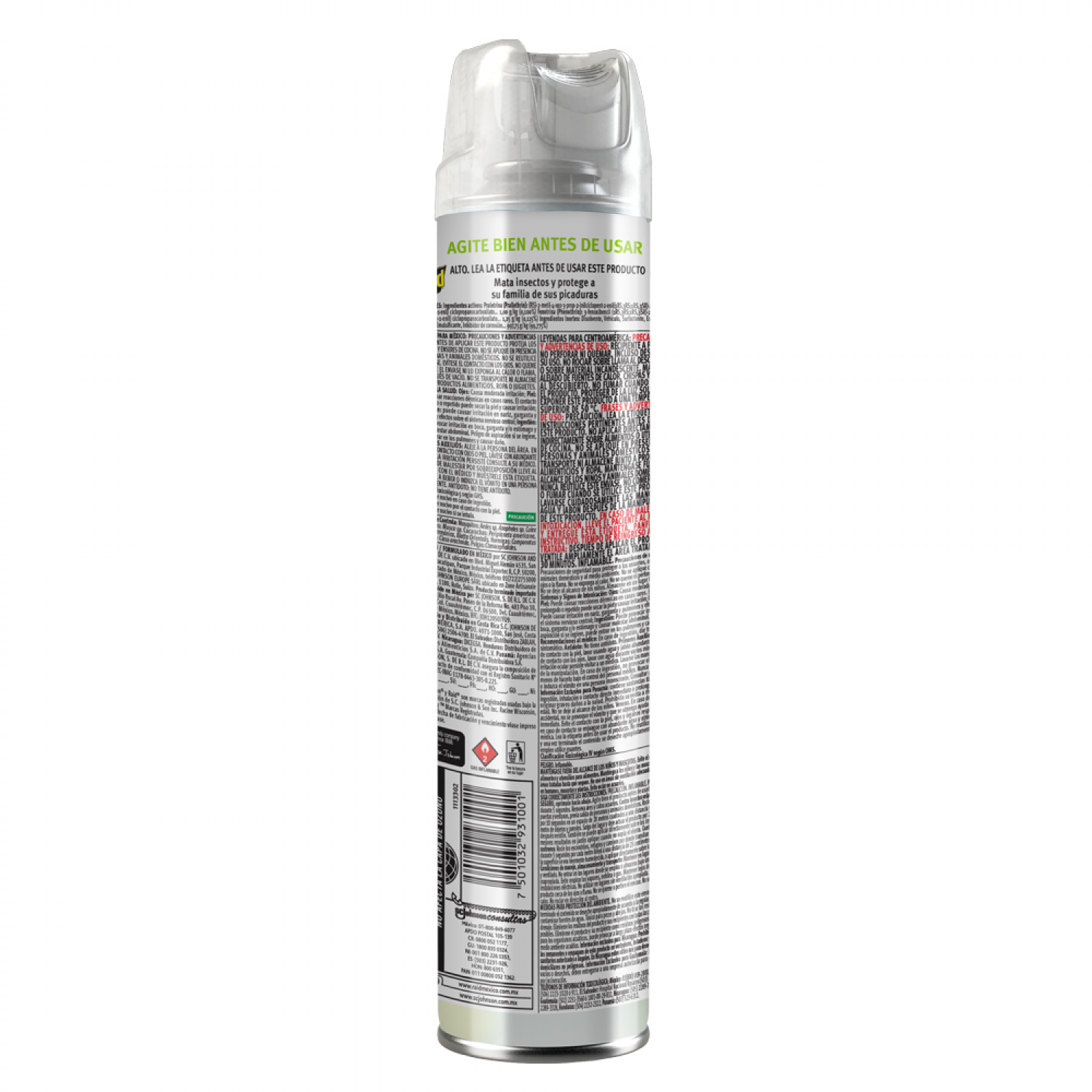 Raid® Insecticida en Aerosol, Protector, Mata Insectos Voladores, Con Aceite Natural de Limoneno, 400ml