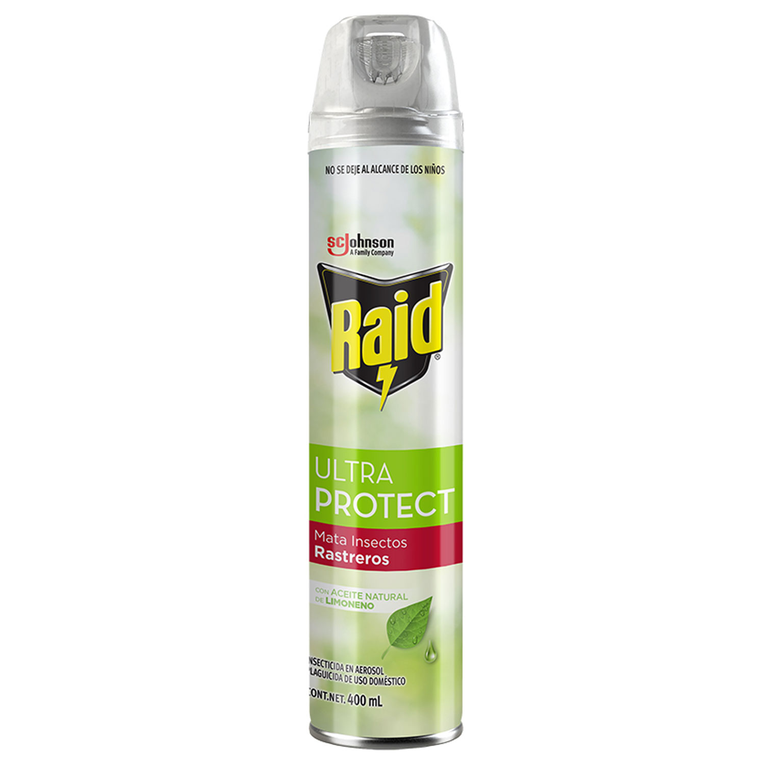 Raid® Insecticida en Aerosol, Protector, Mata Insectos Voladores, Con Aceite Natural de Limoneno, 400ml
