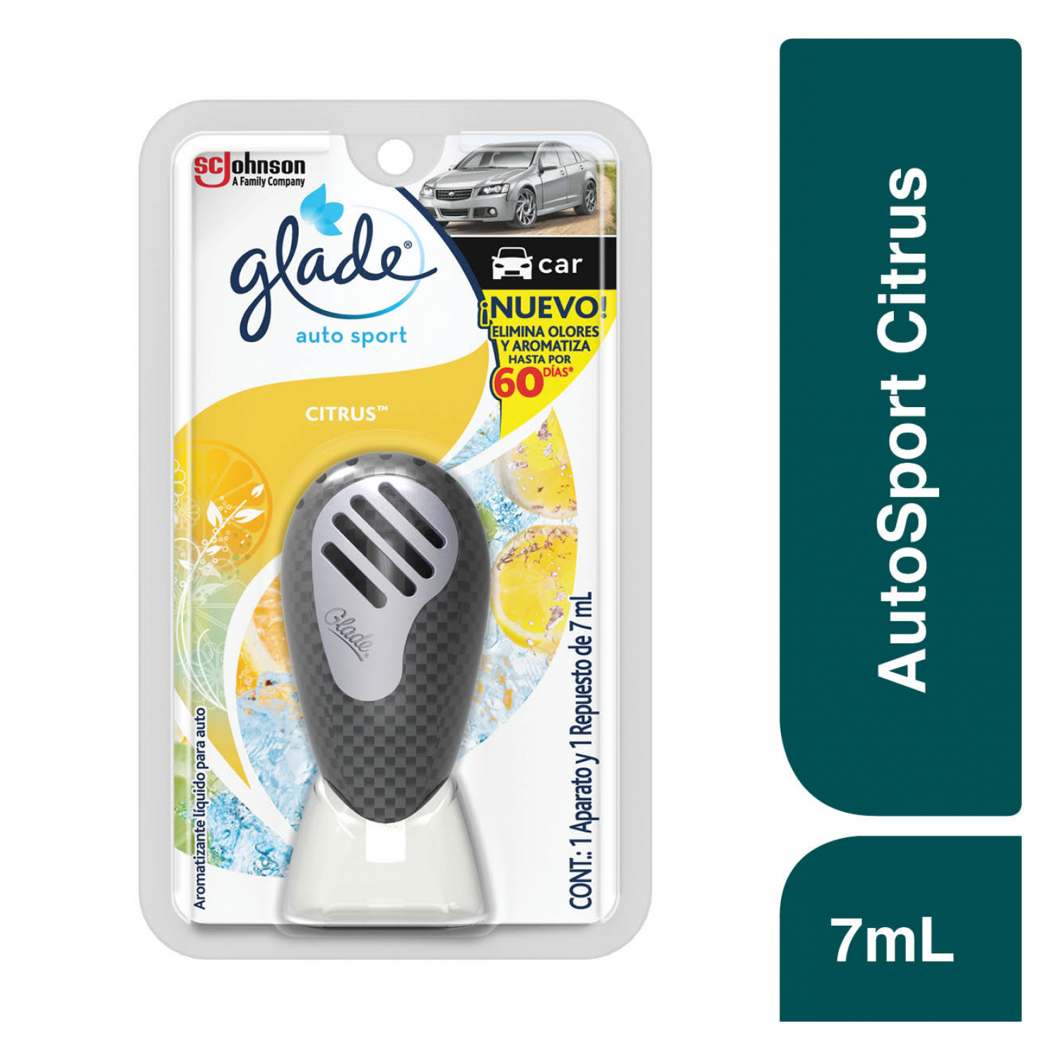 Glade Aromatizante para Carro Auto Sport Aparato Citrus 7ml
