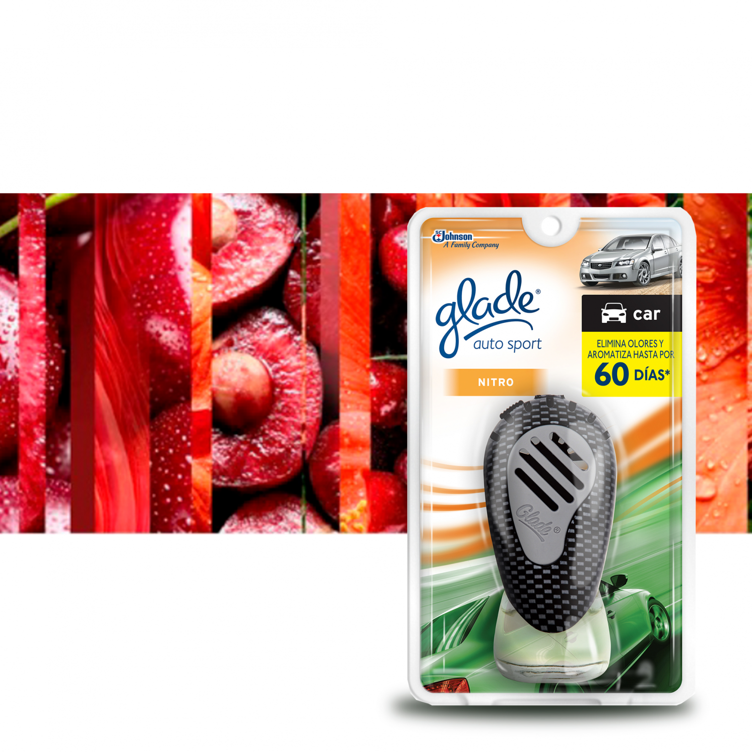 Glade Aromatizante para Carro Auto Sport Aparato Nitro 7ml