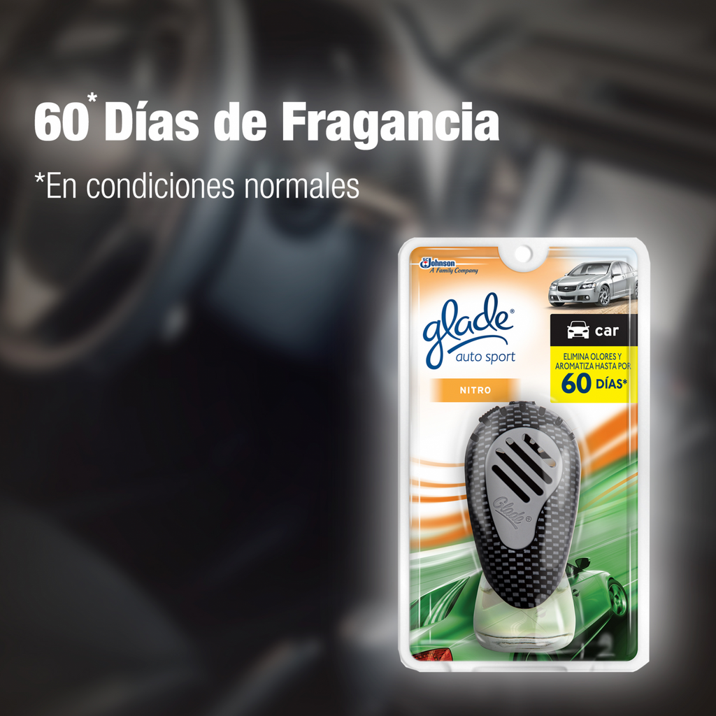 Glade Aromatizante para Carro Auto Sport Aparato Nitro 7ml