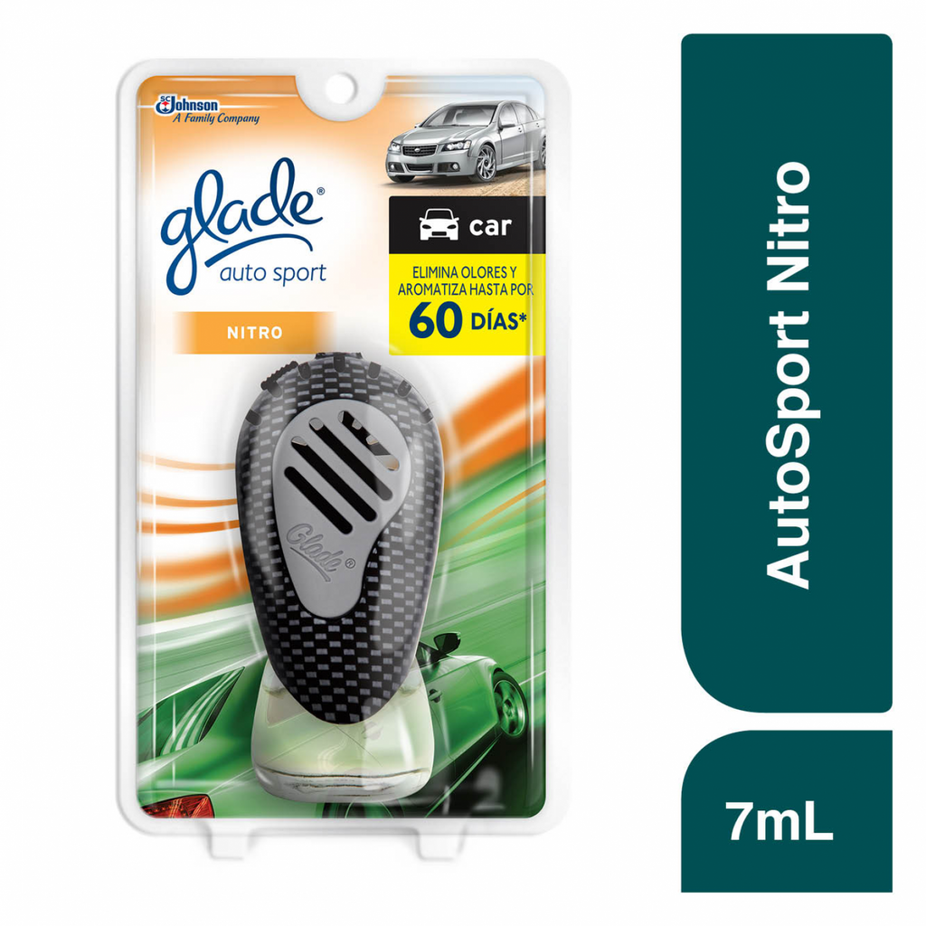 Glade Aromatizante para Carro Auto Sport Aparato Nitro 7ml